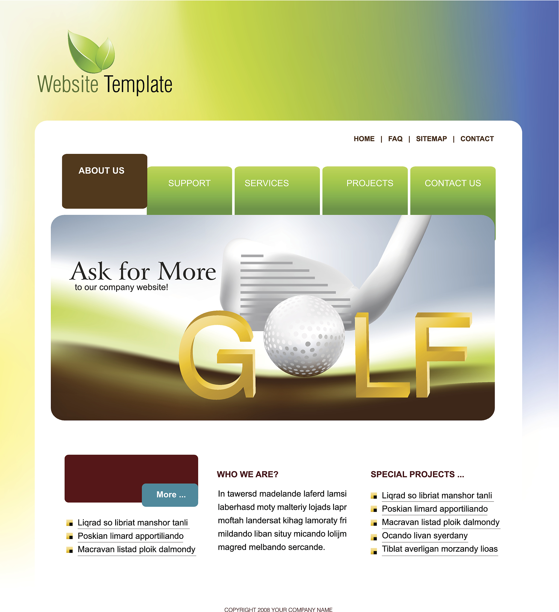 website template