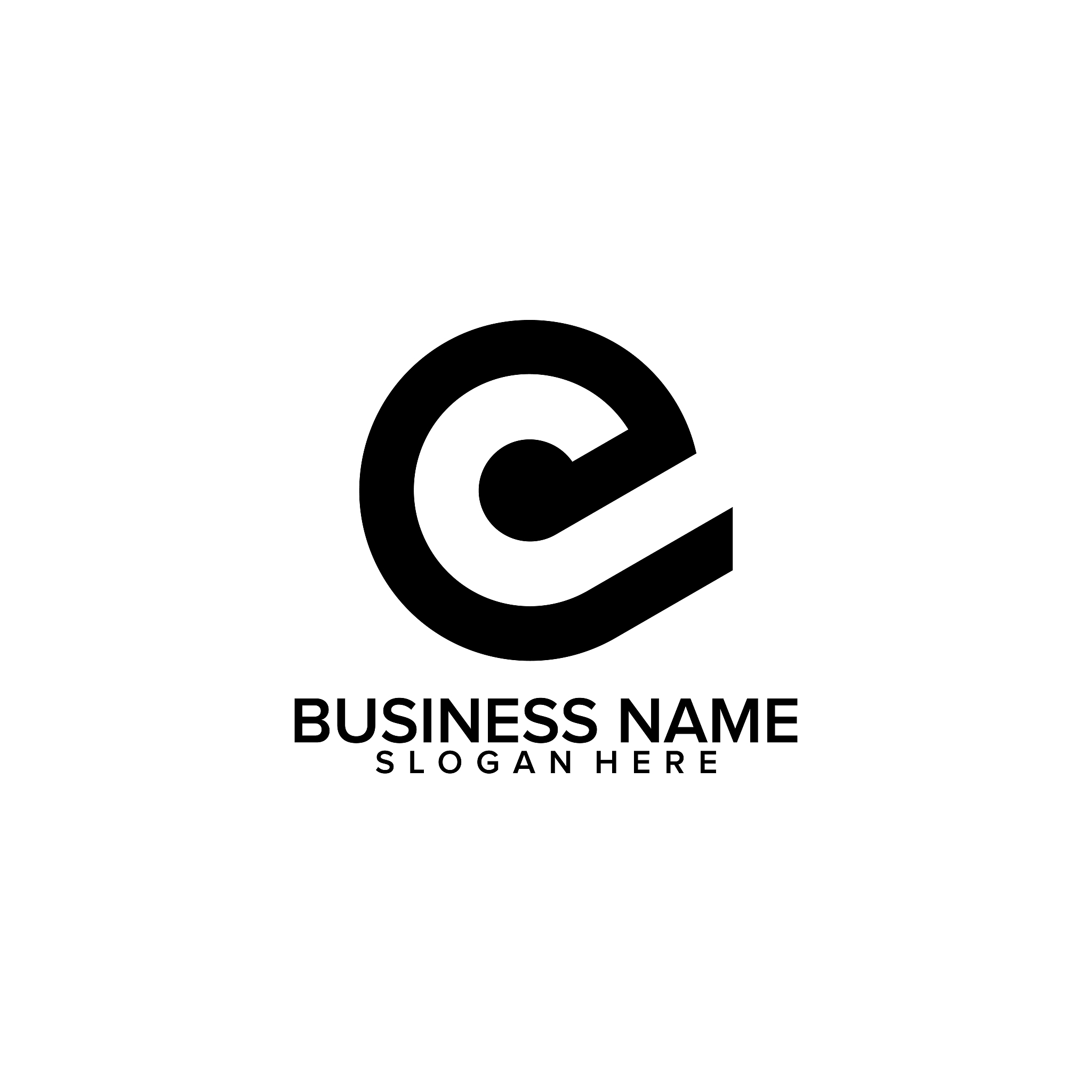 simple e initial technology logo template, e letter logo symbol,