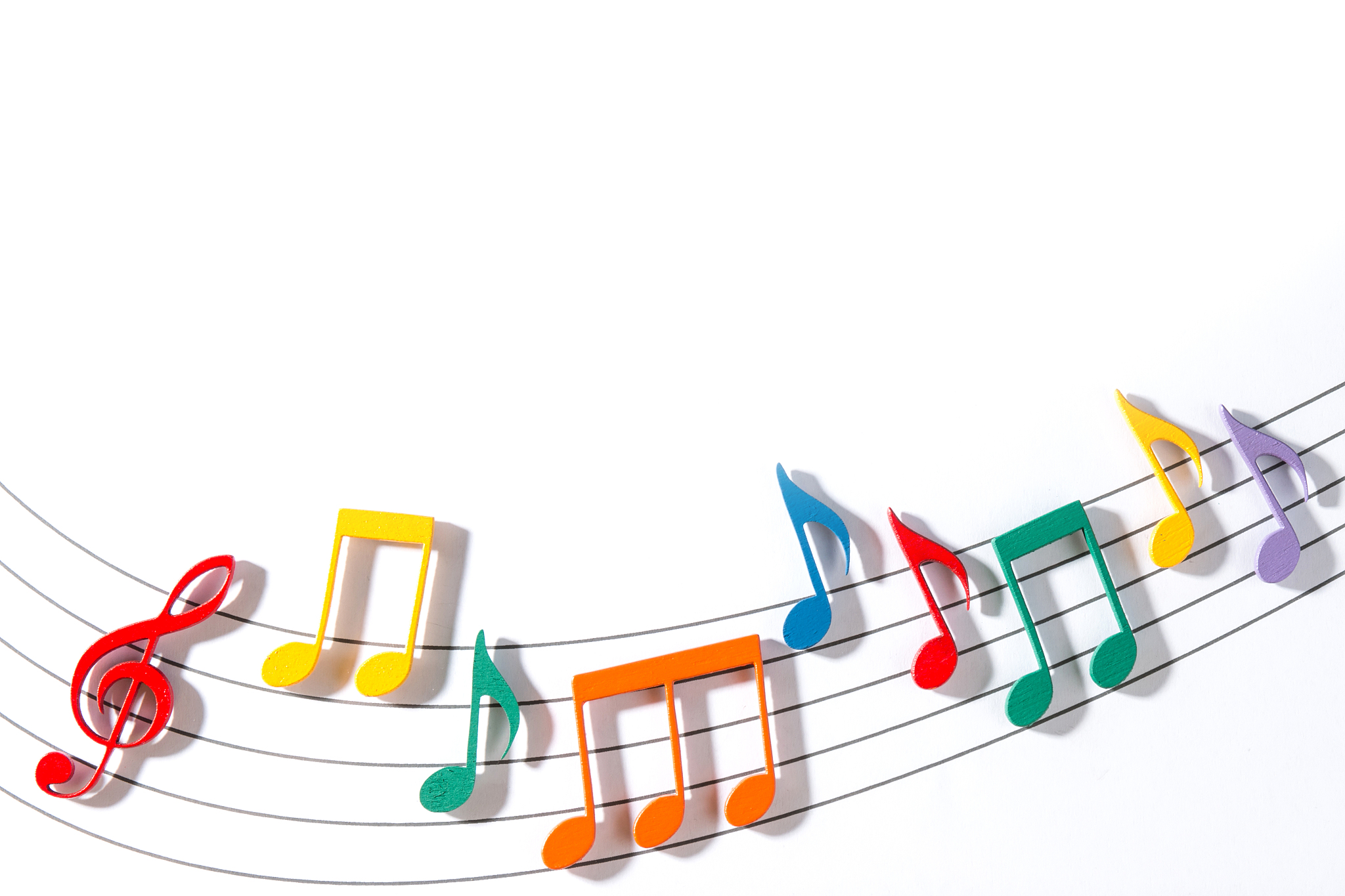 color musical notes