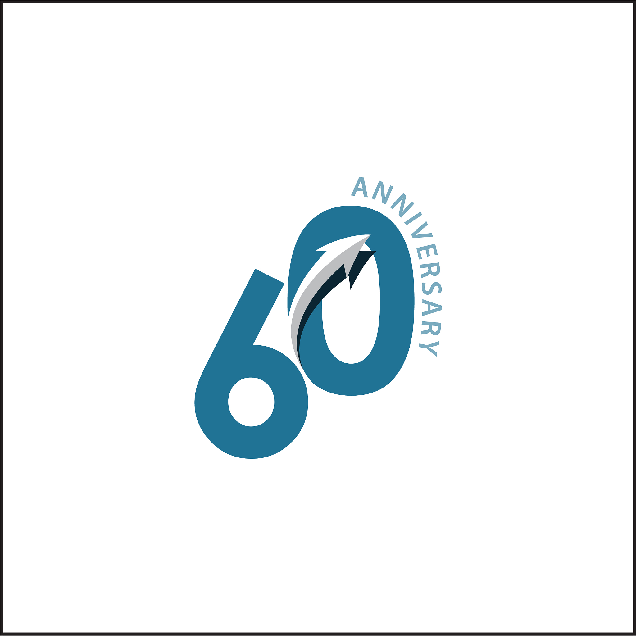 60 year anniversary template design