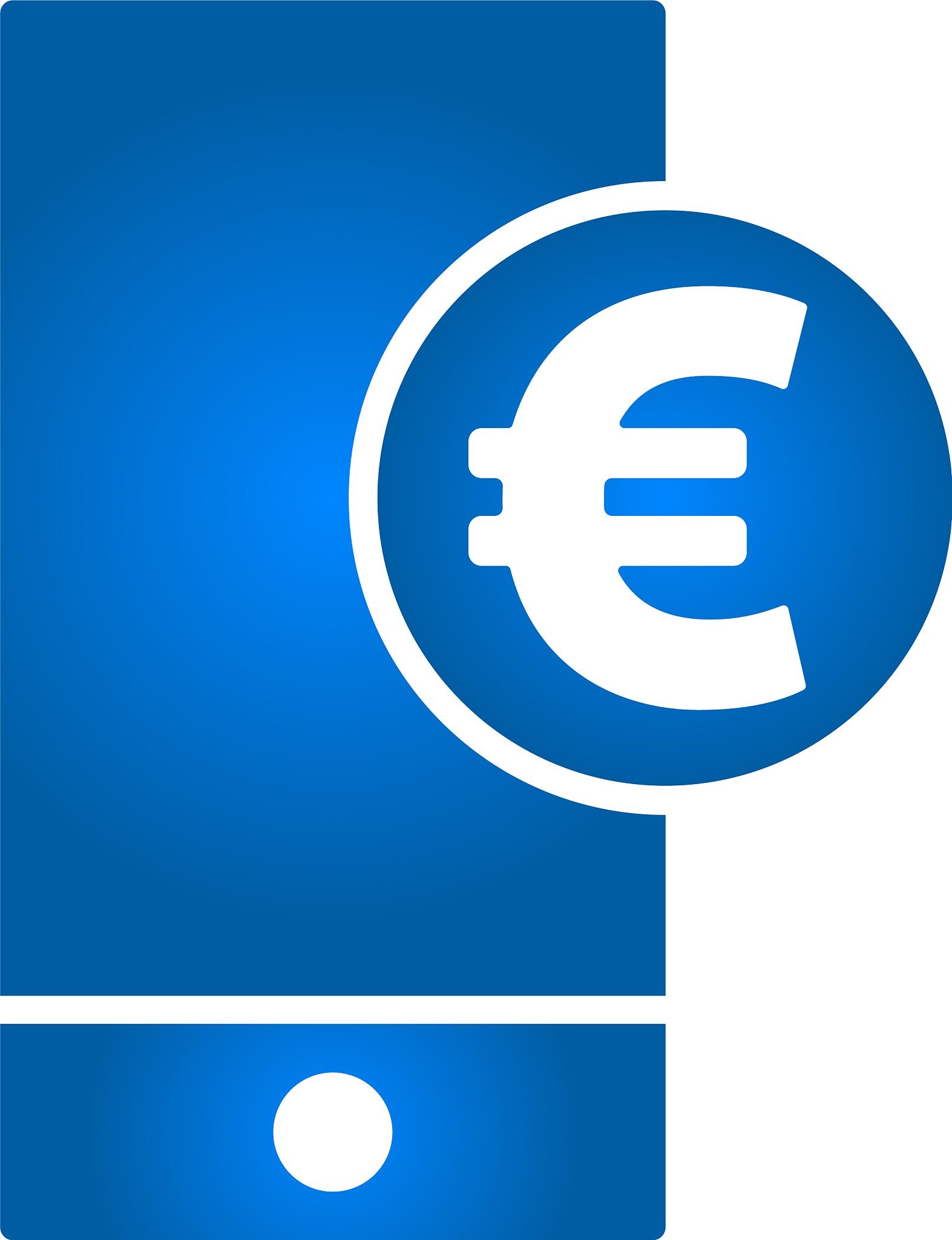 electronic money icon mobile icon euro icon