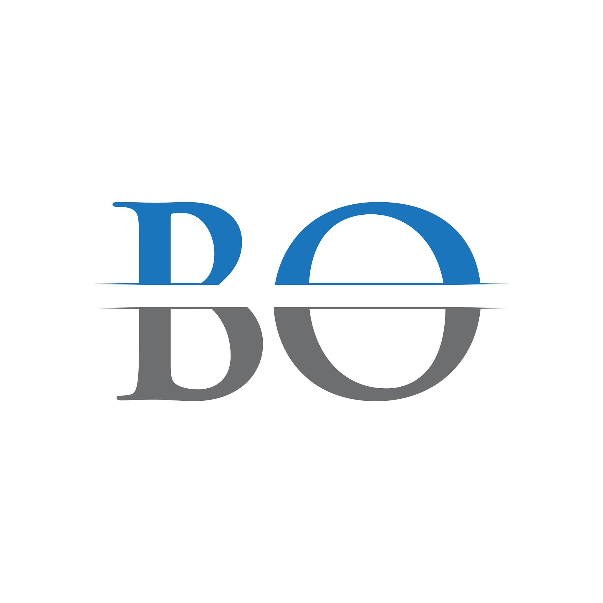 initial bo letter logo with creative modern