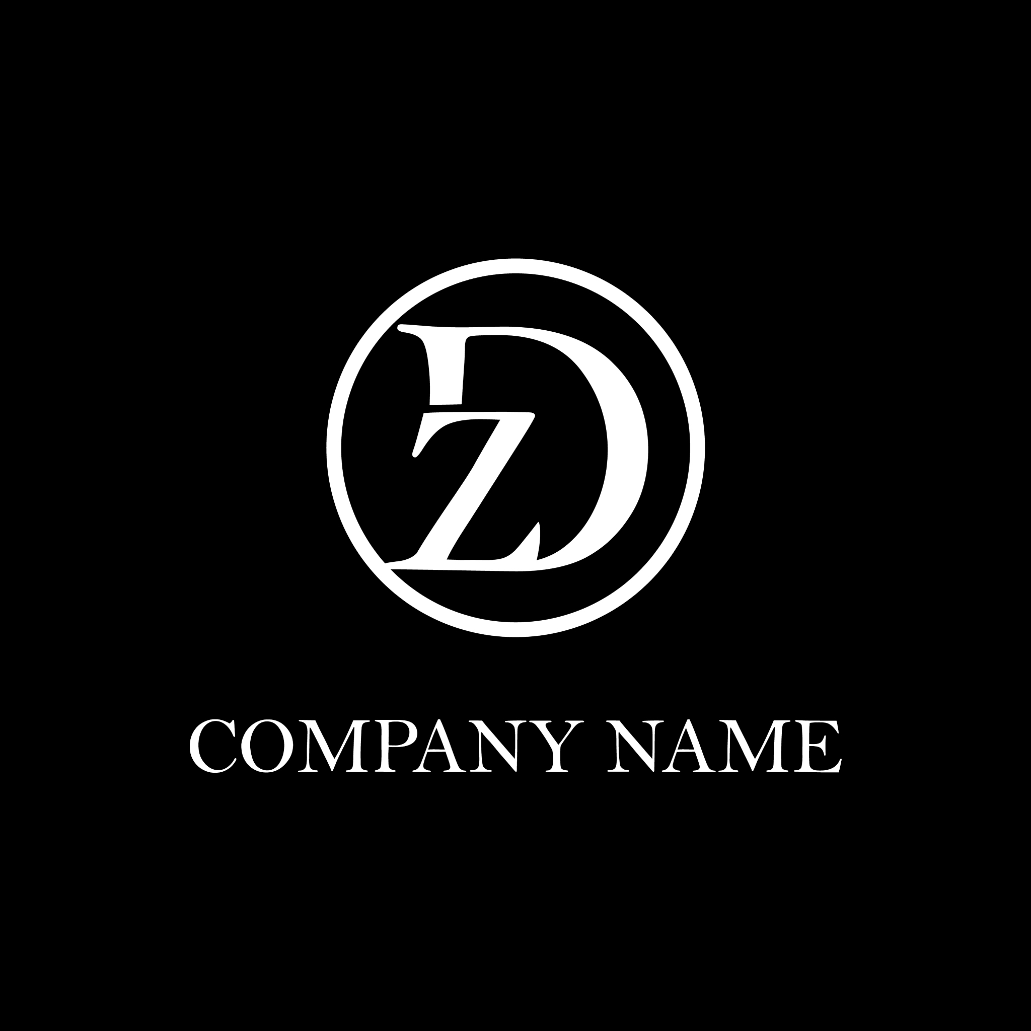 letter dz logo design inspiration clean and
