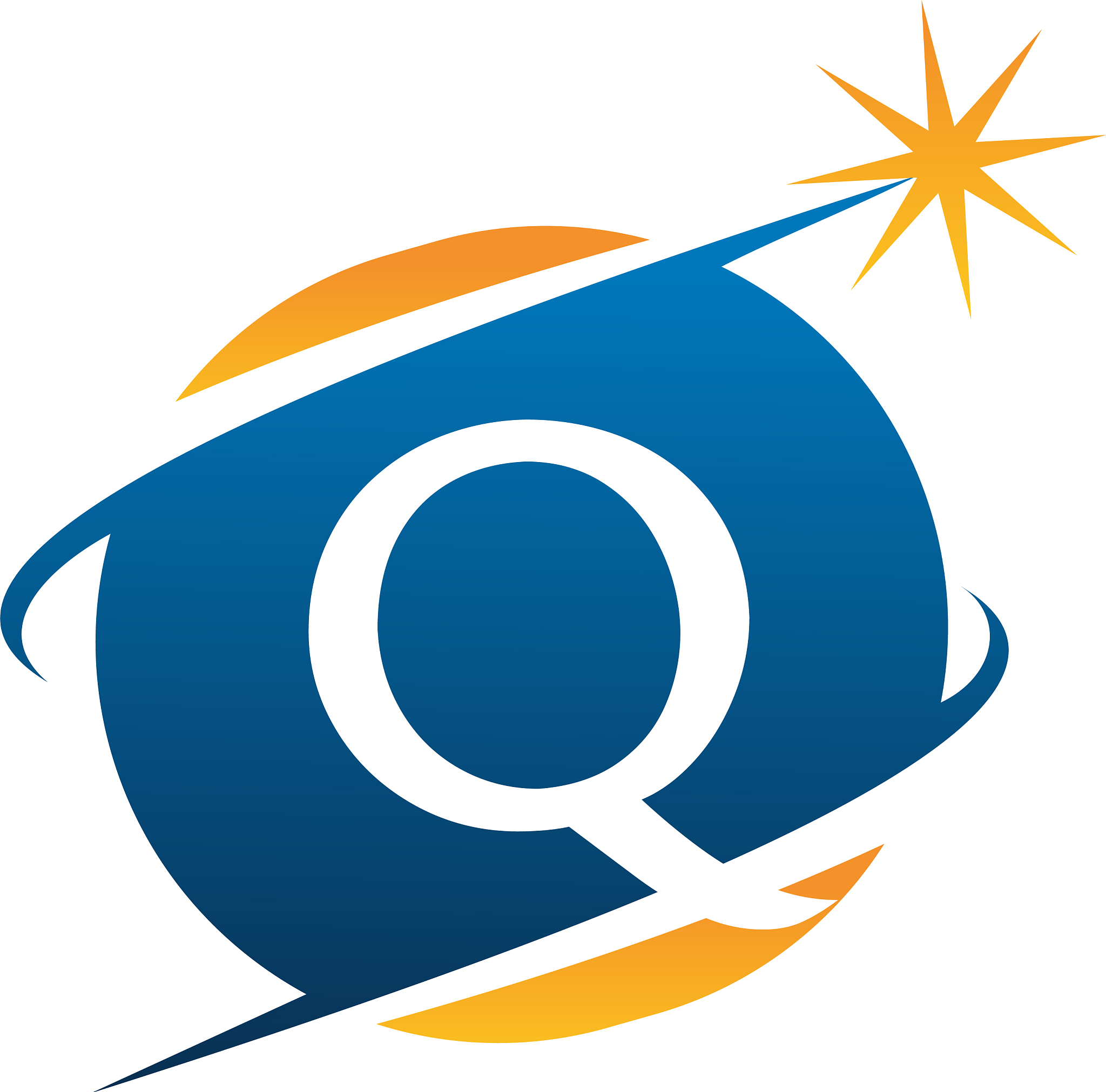 swoosh logo letter q