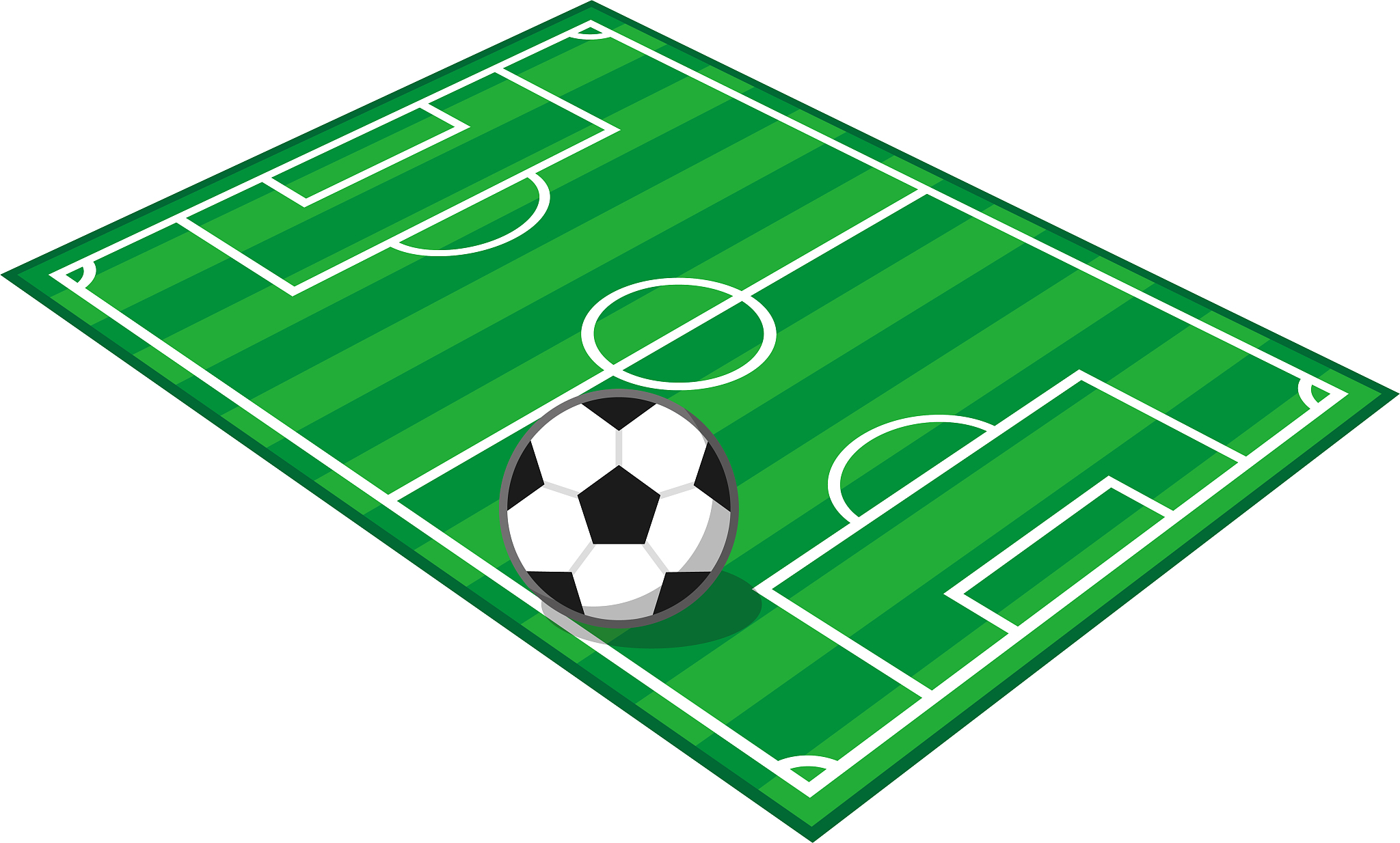 soccer ball and soccer field