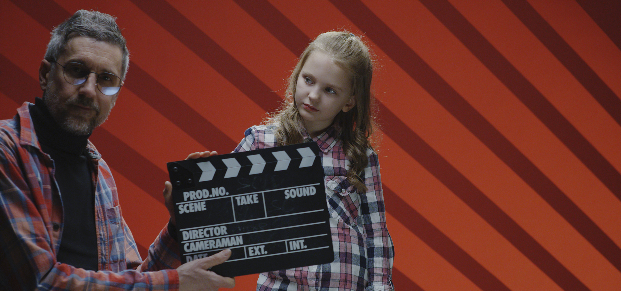 child actress acting last scene during film shooting