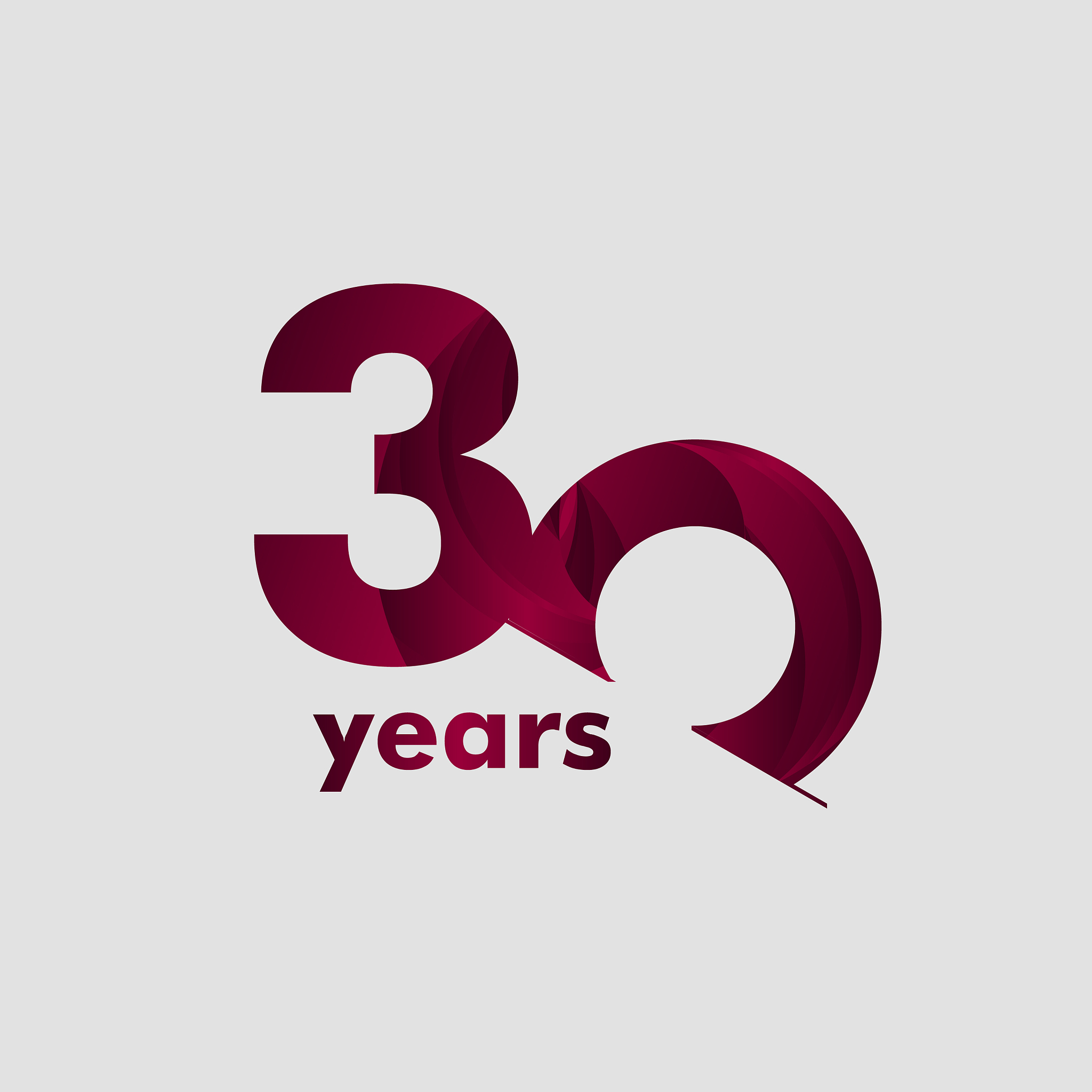 30 year anniversary elegant number template design