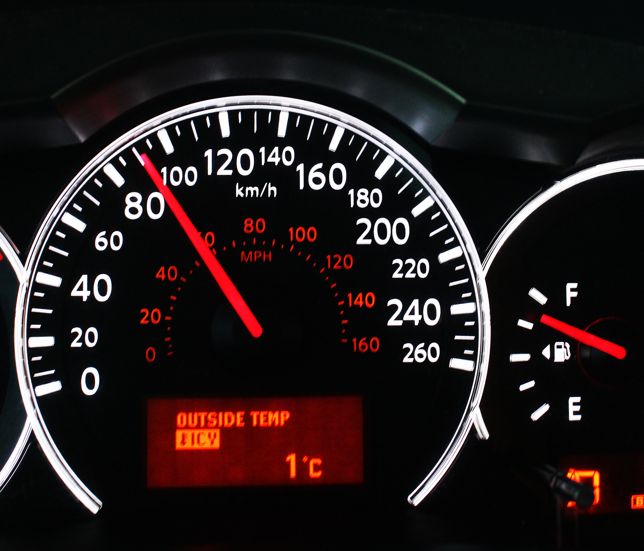 modern car instrument dashboard panel
