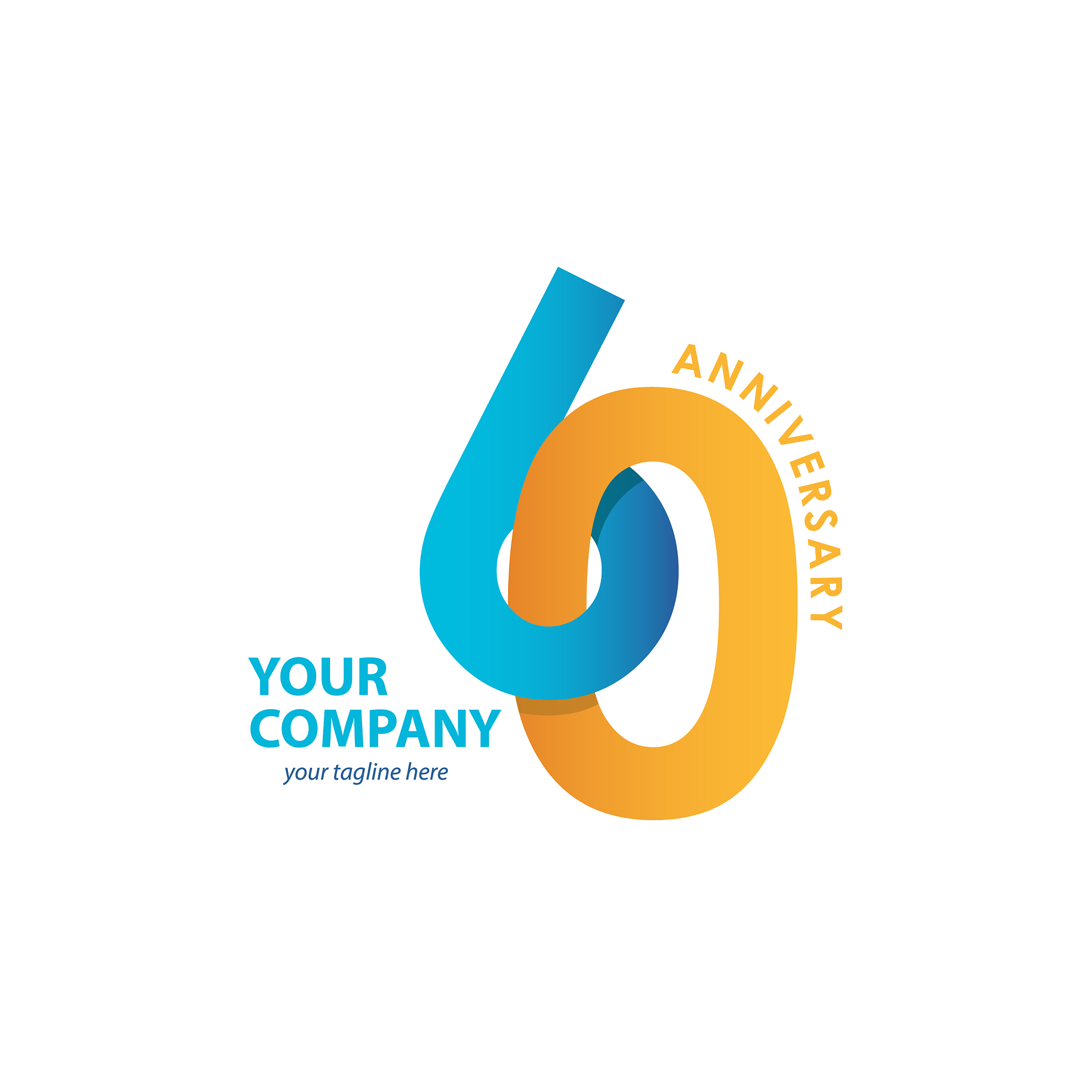 60 year anniversary template design
