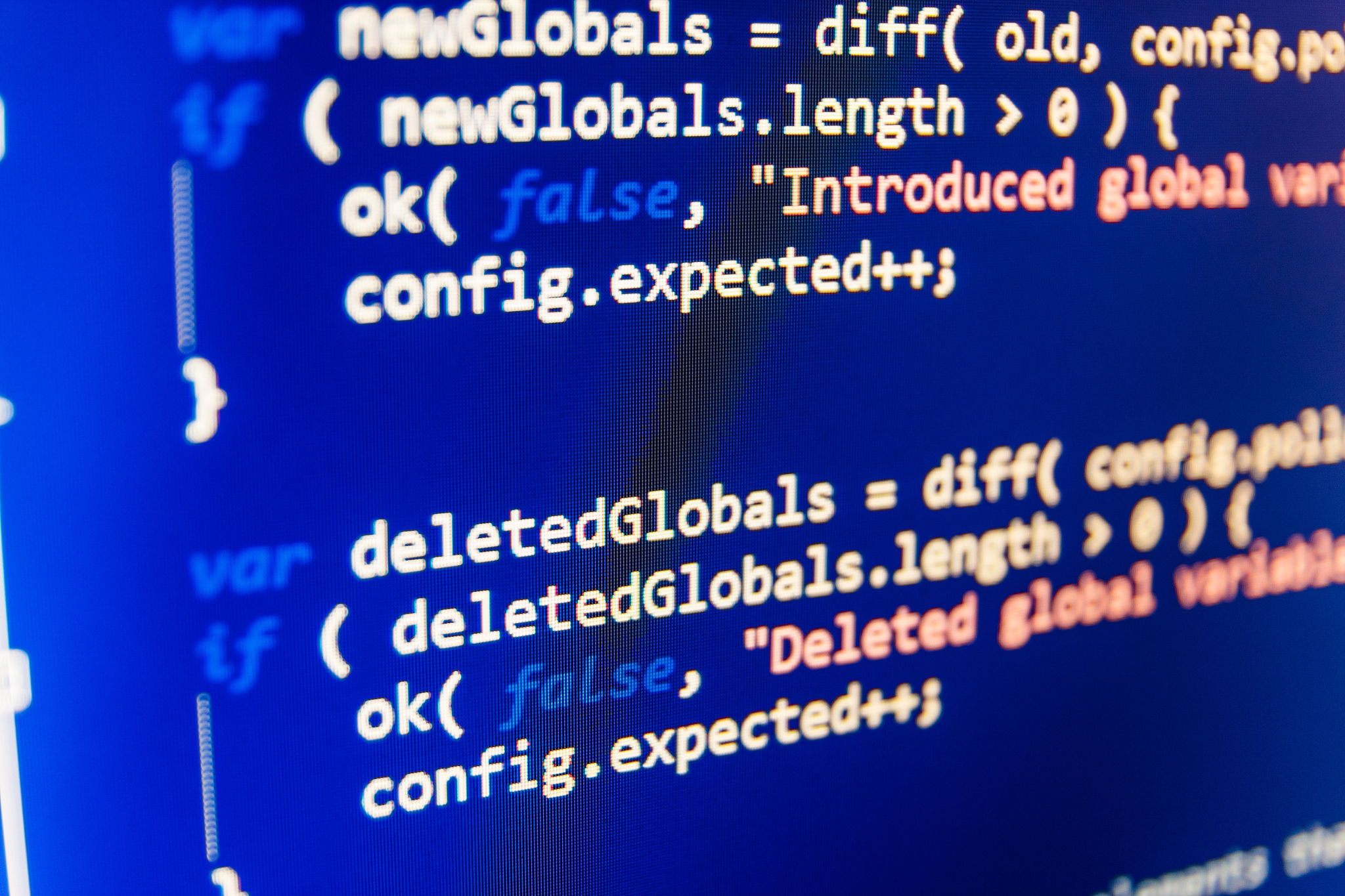 software developer programming code on computer