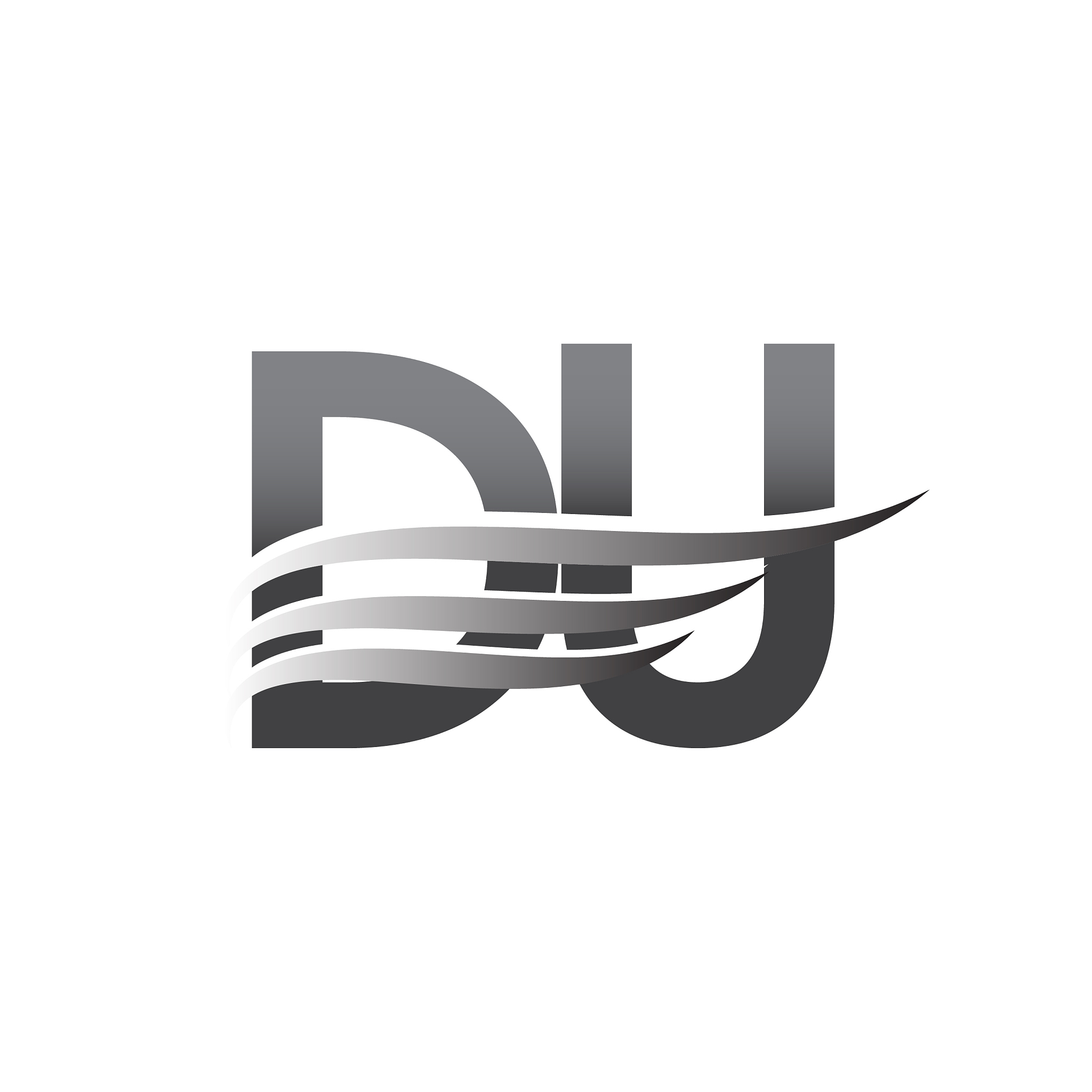 initial letter, grey color vector logotype
