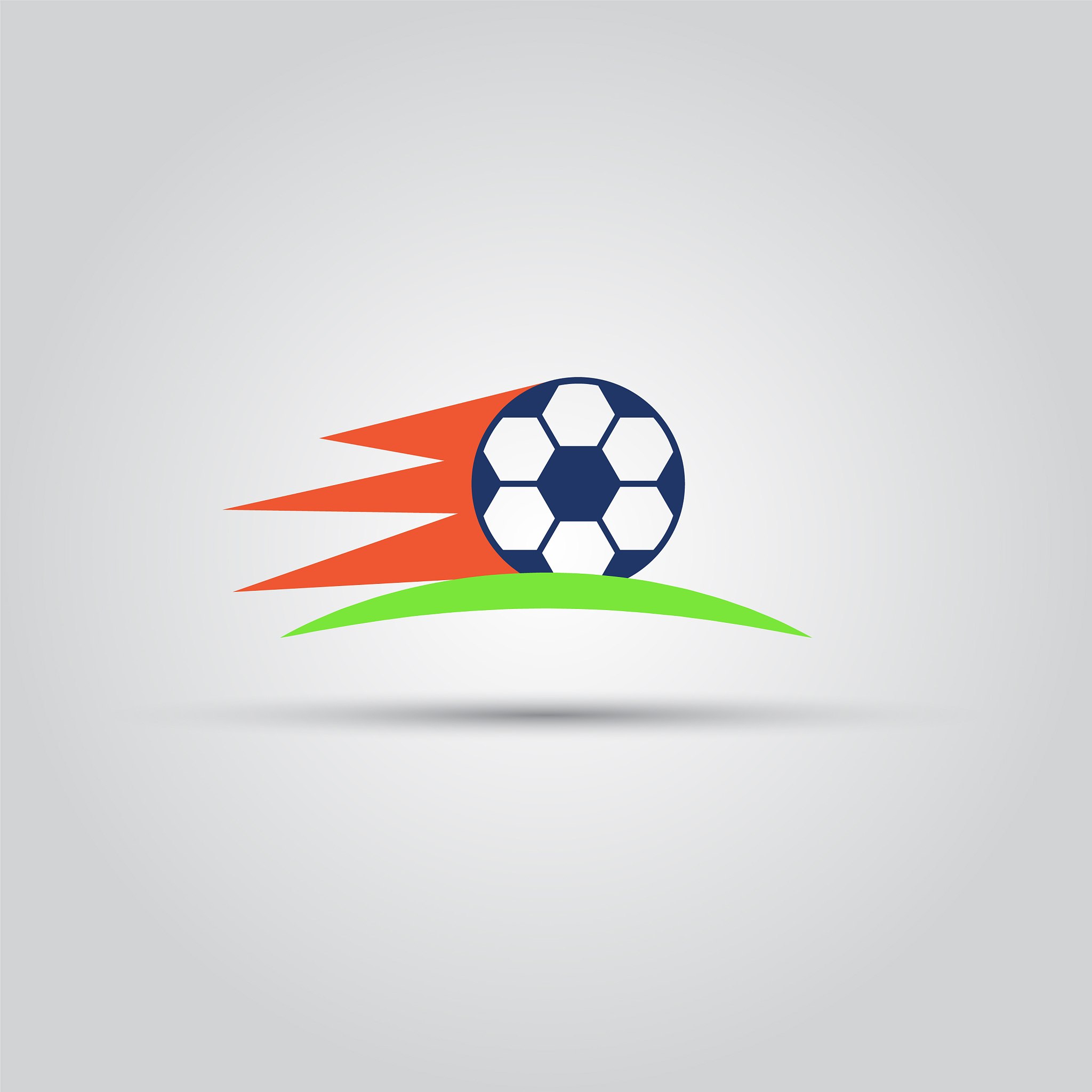 soccer ball isolated colored icon