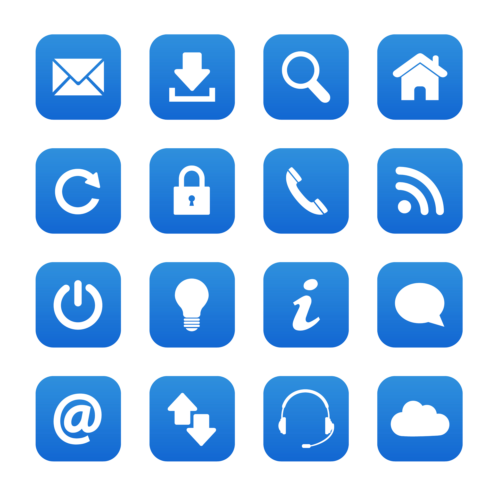 blue web buttons
