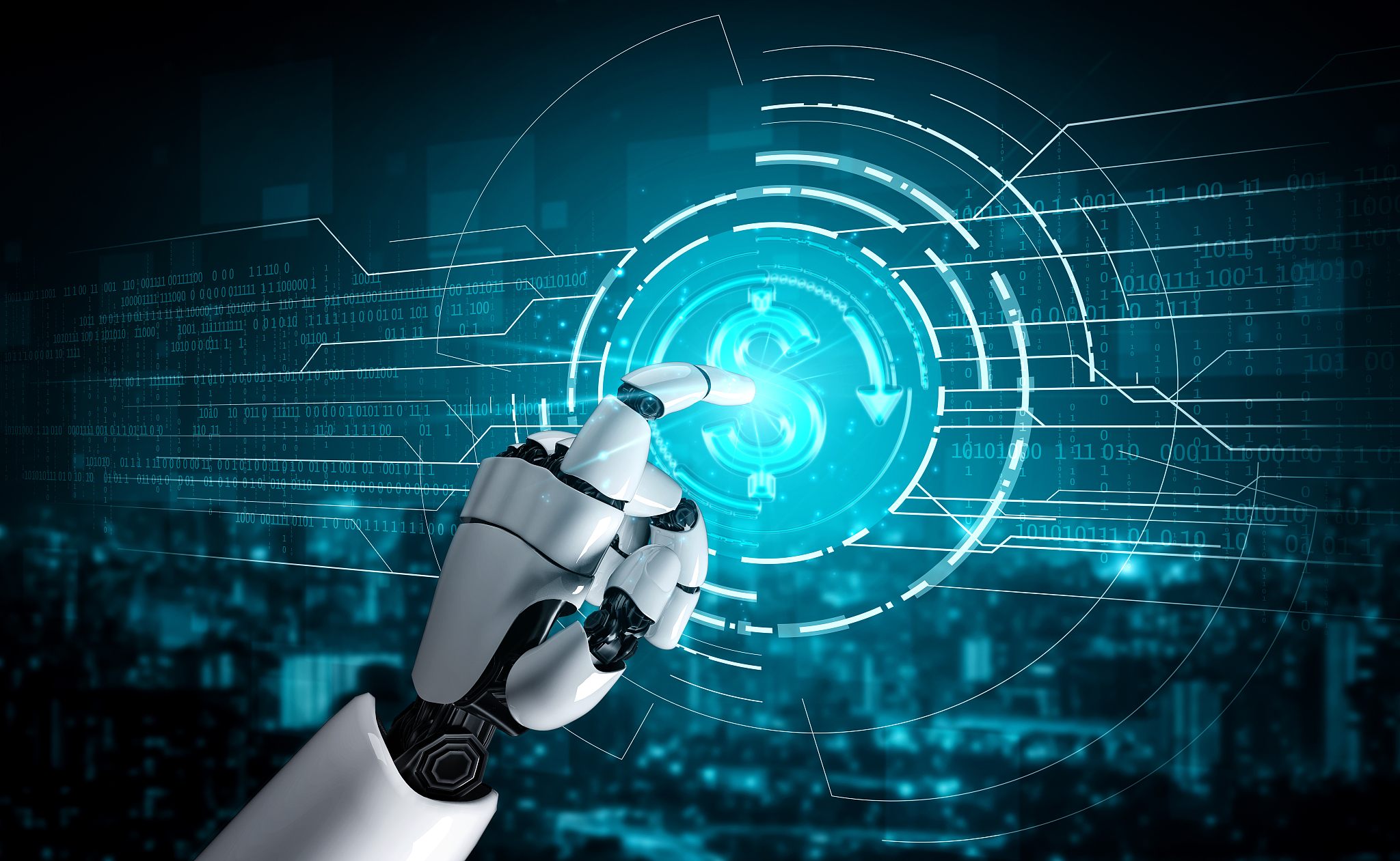 future artificial intelligence robot and cyborg.