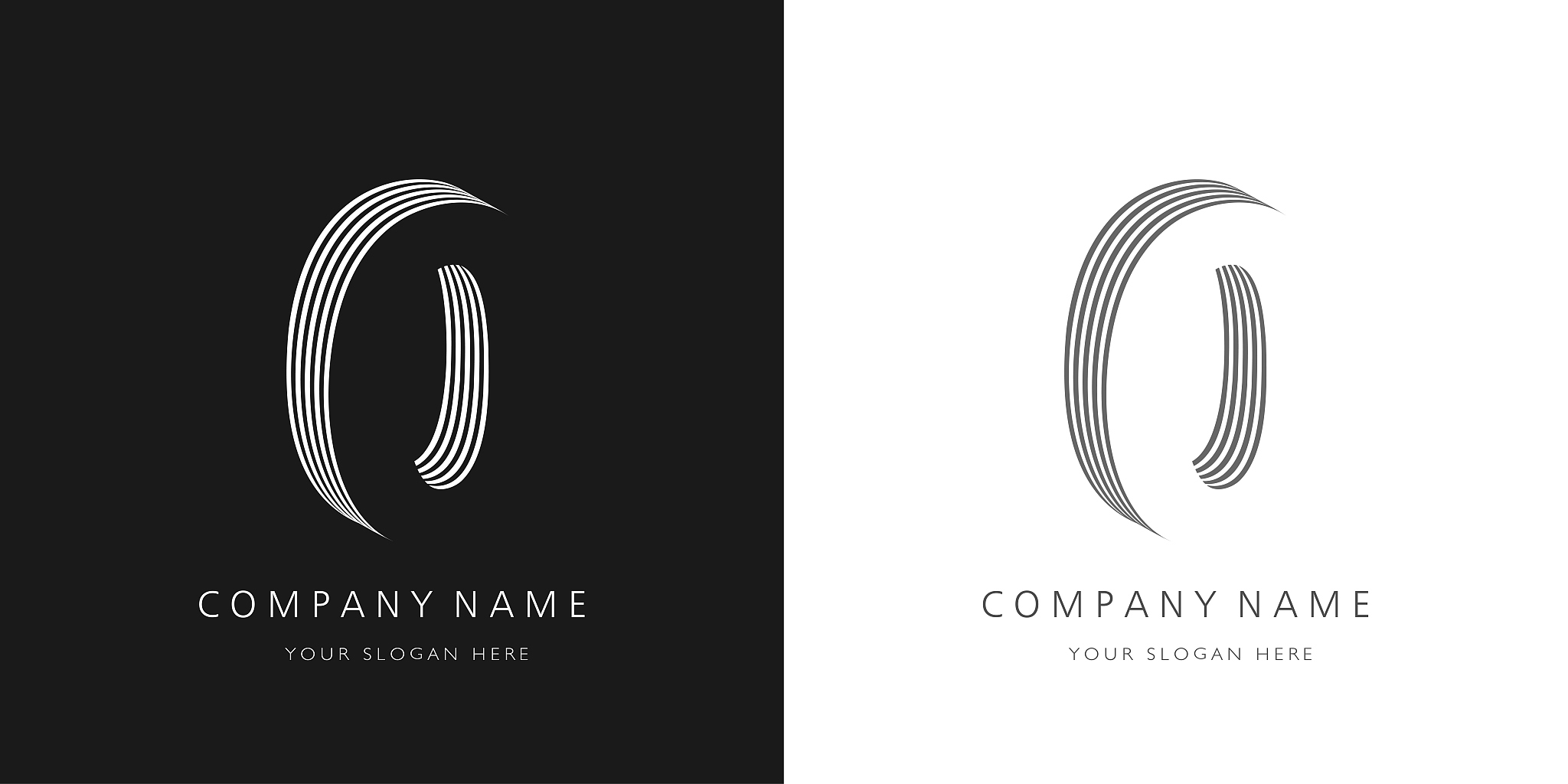 0 logo number modern design