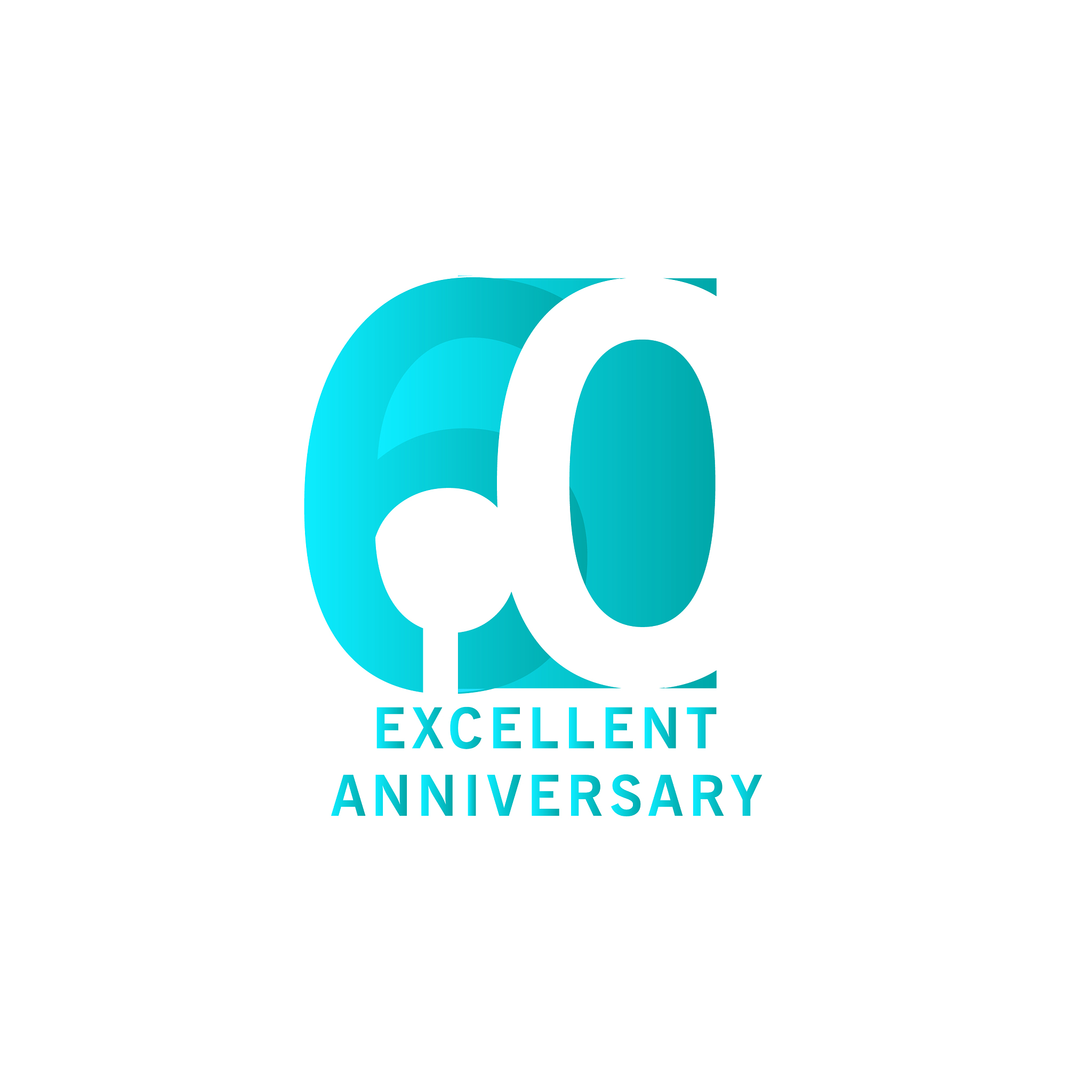 60 years excellent anniversary template design