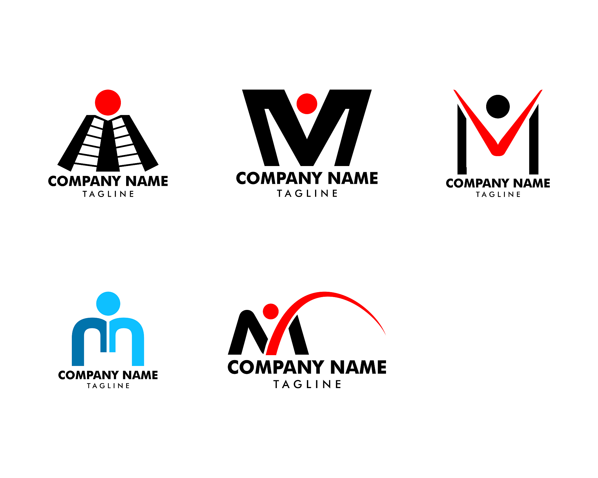 set of letter m people   design inspiration