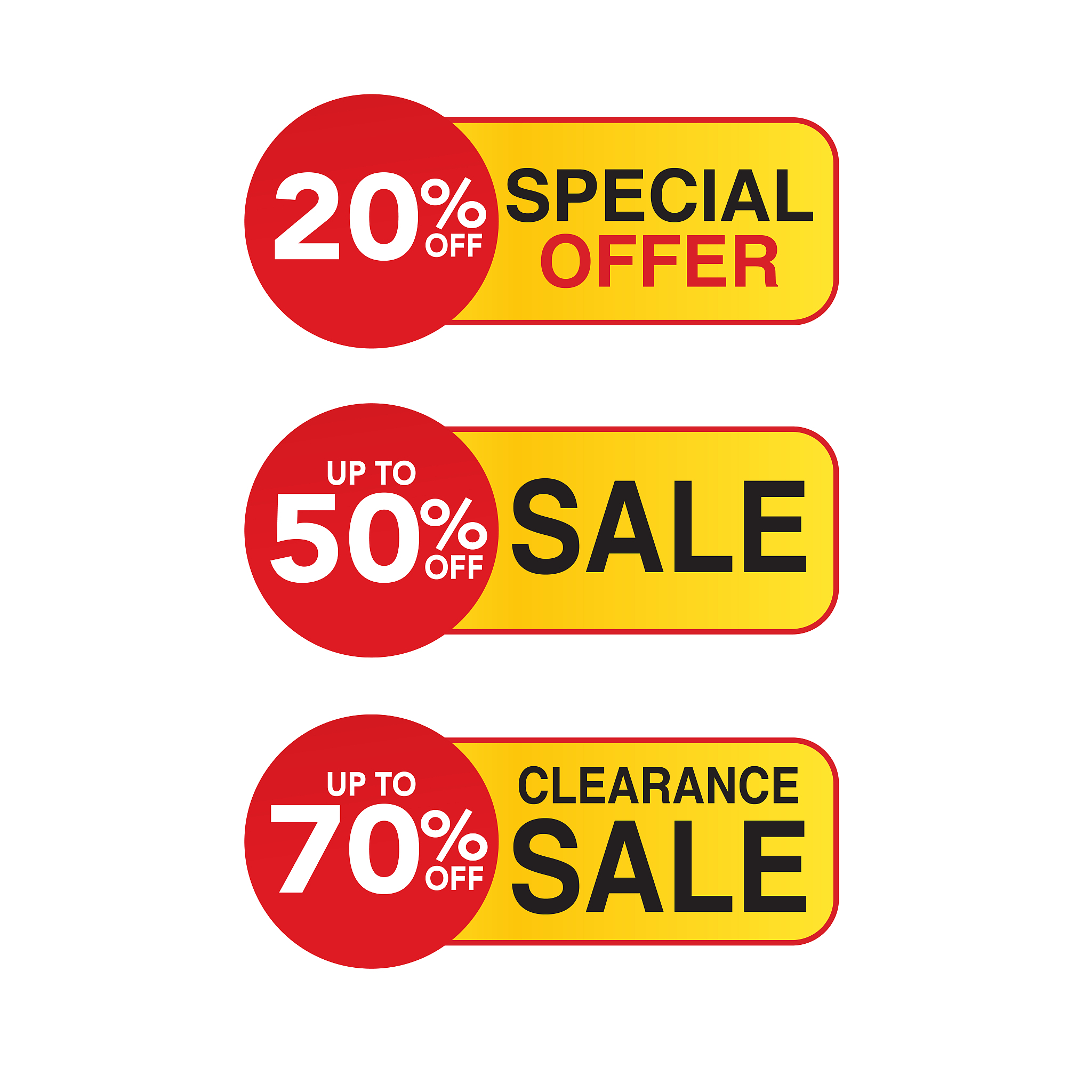 sale and special offer tag, price tags, sales label, banner, vec