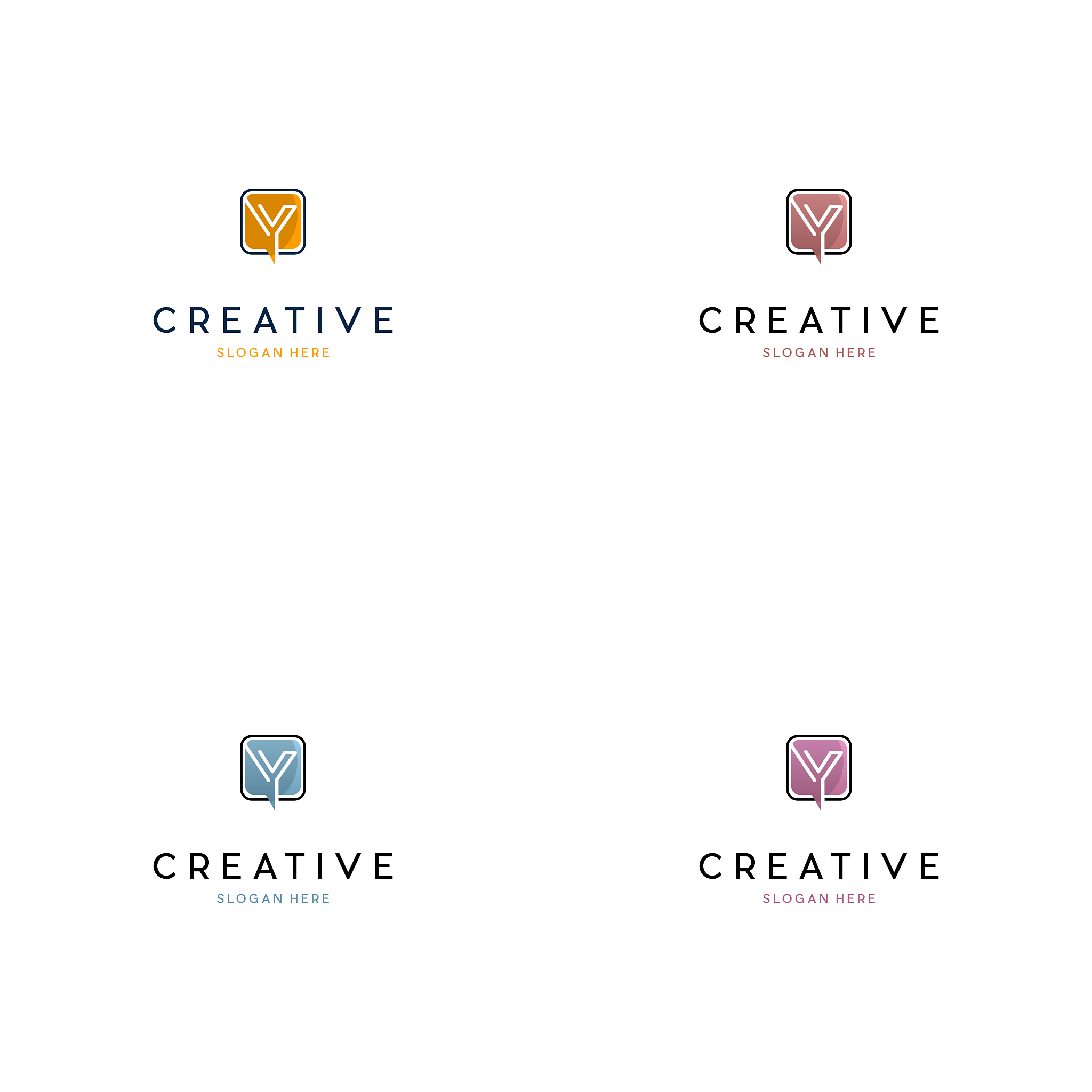 letter y creative logo design