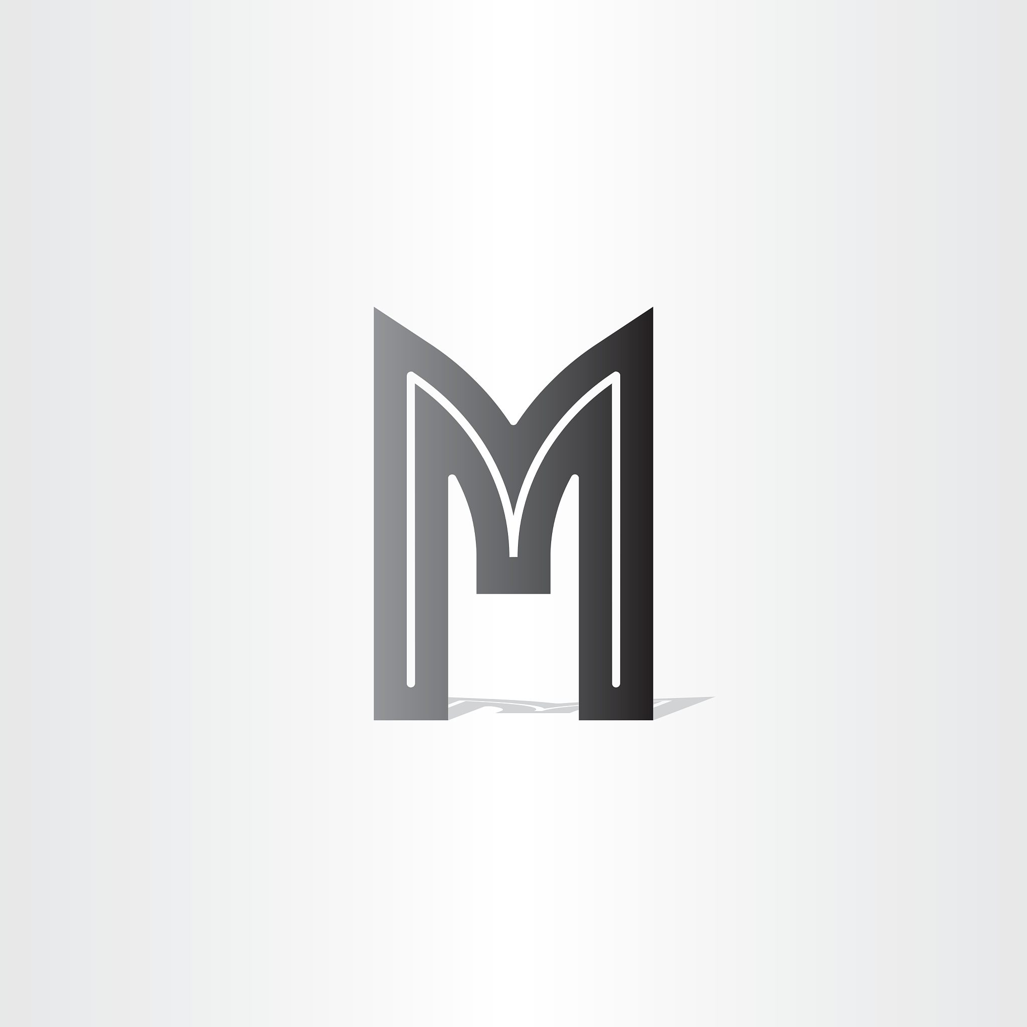 letter m black symbol design