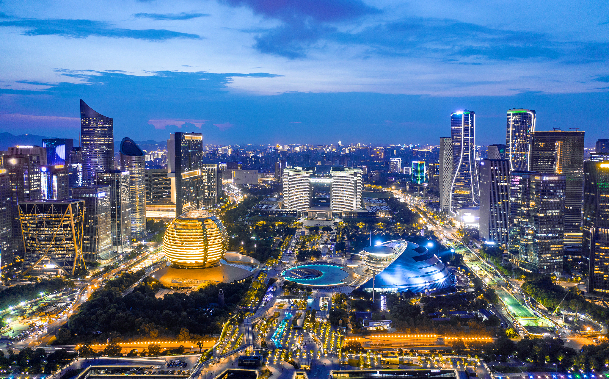杭州钱江新城夜景
