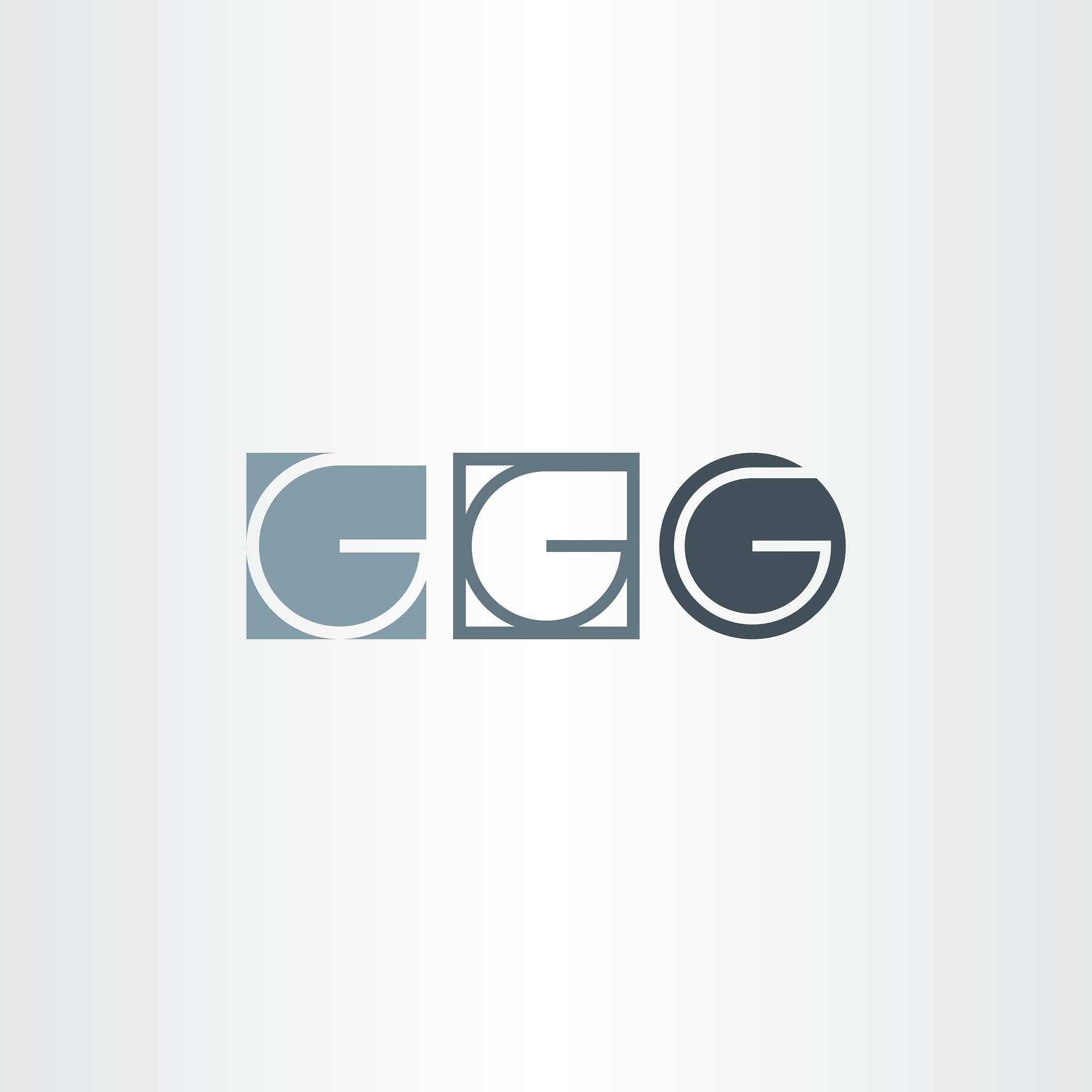 letter g icons set elements design