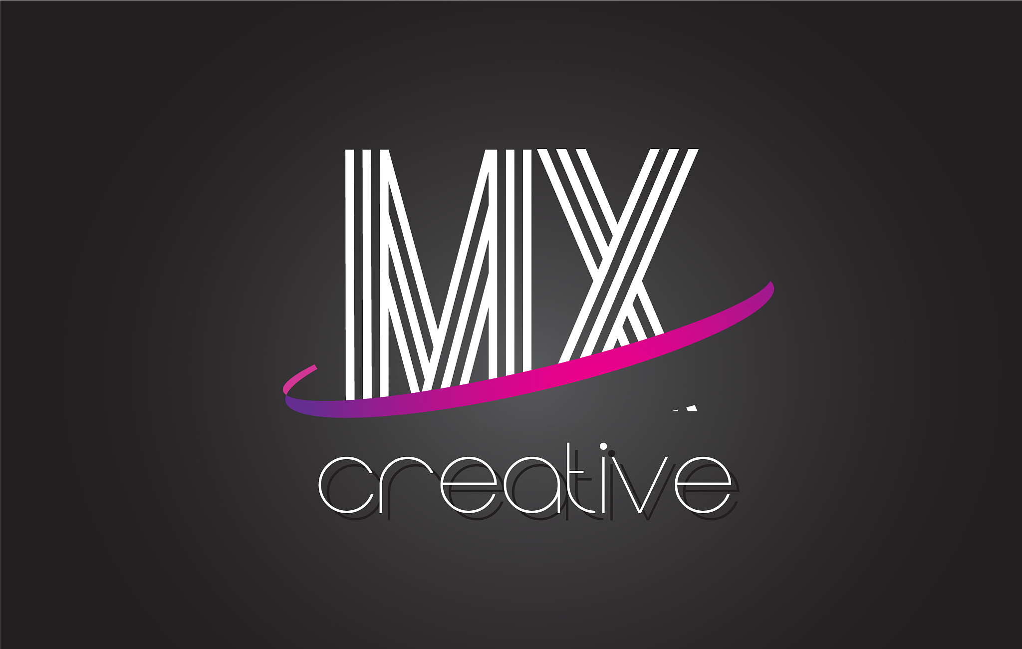 mx m x letter logo with lines design and purple