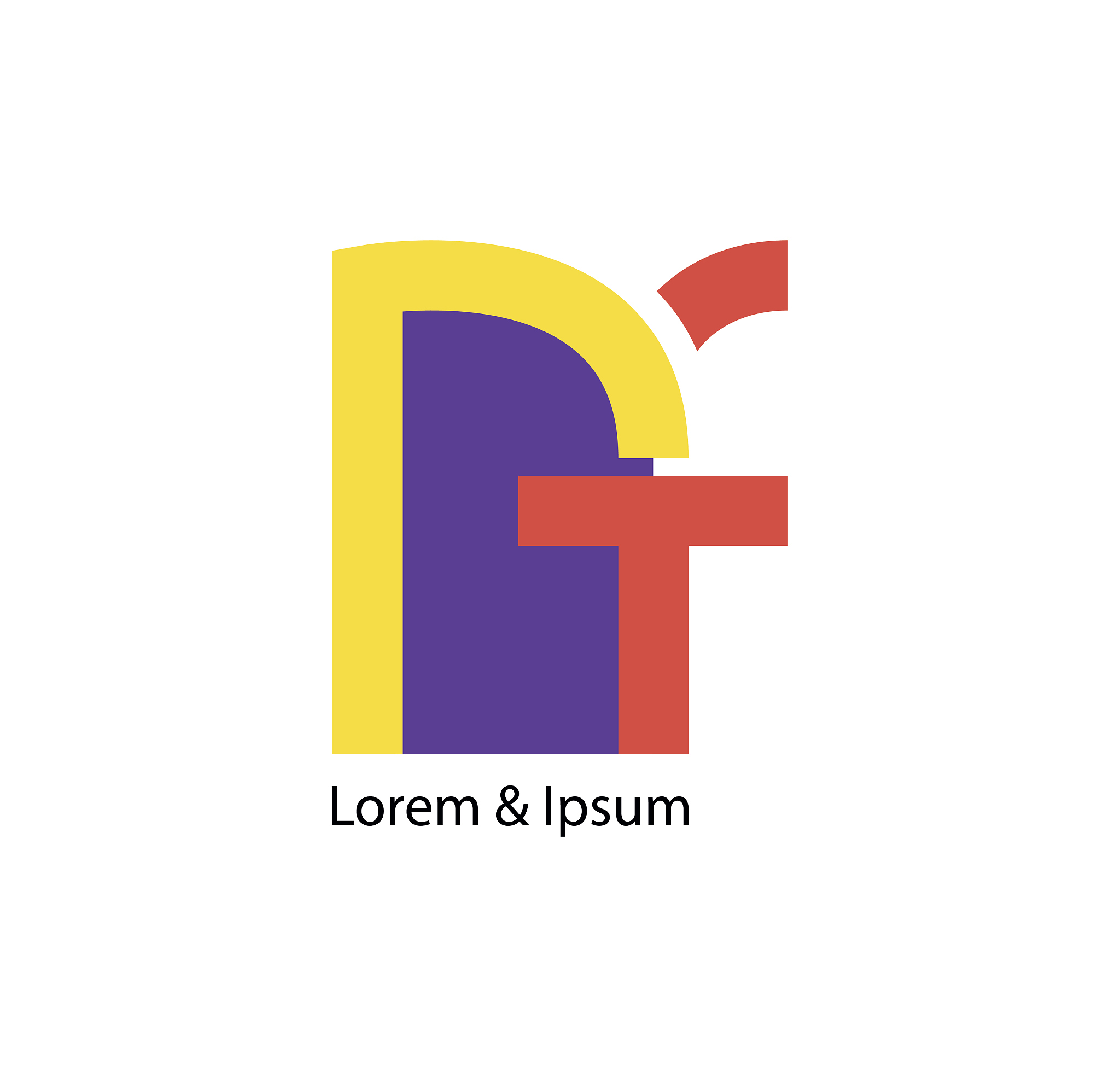 letter n and f design