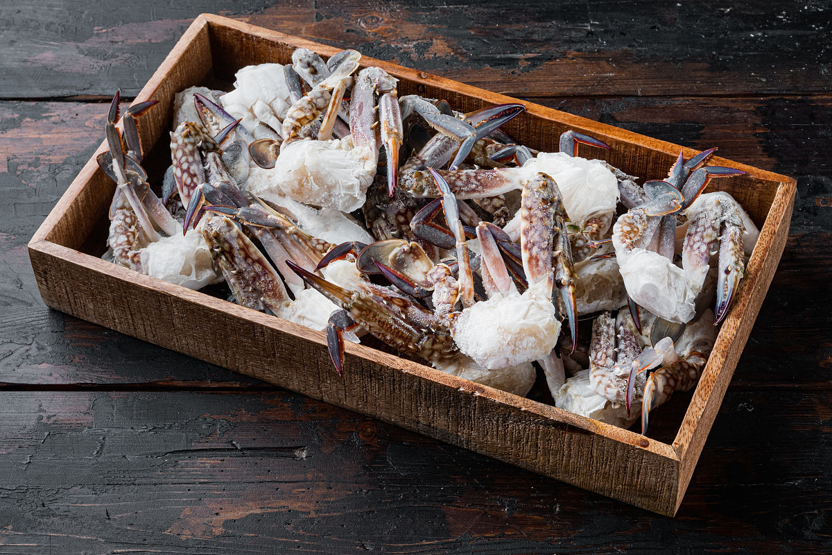 我买了一条冻螃蟹