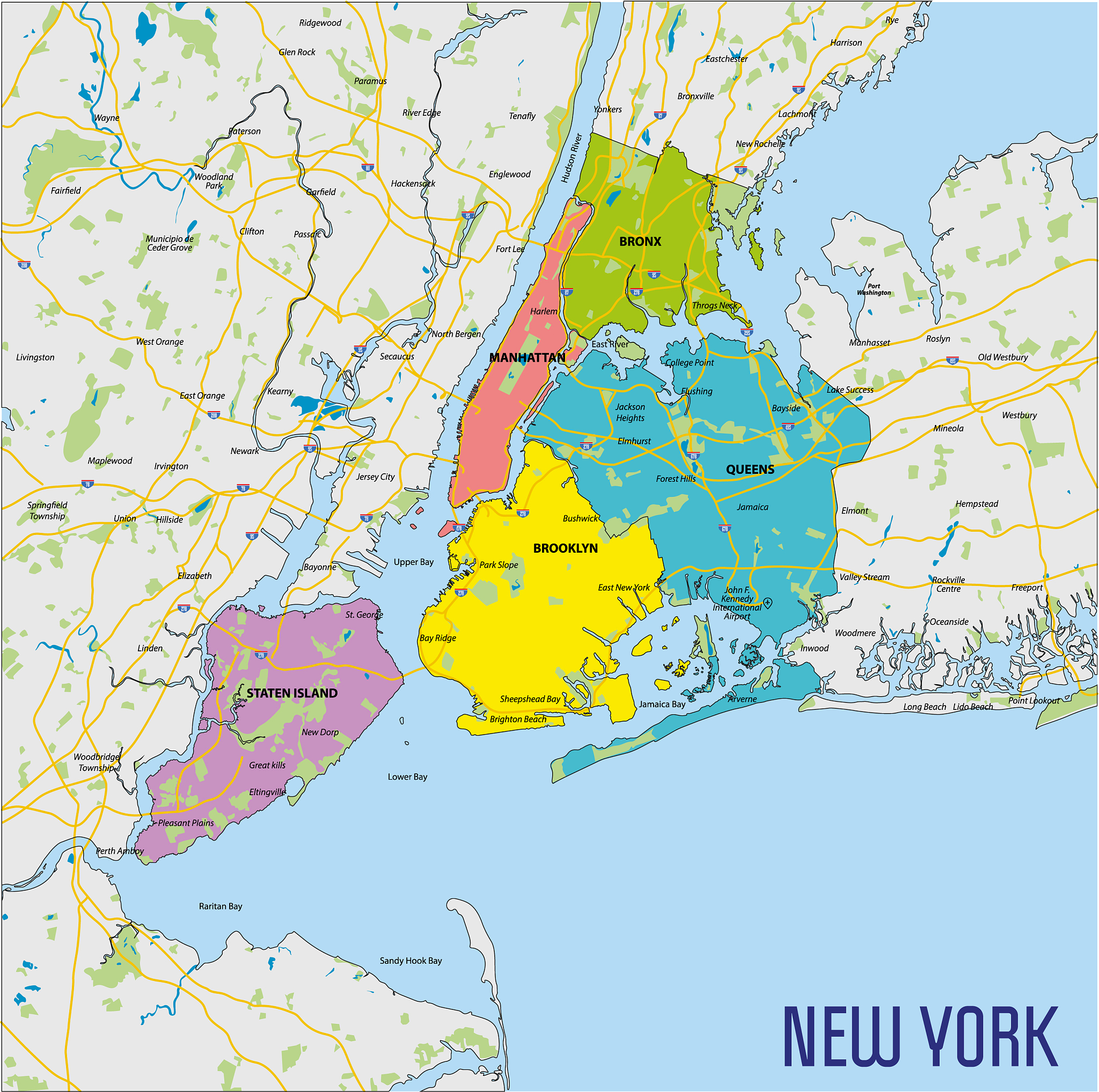 map of new york