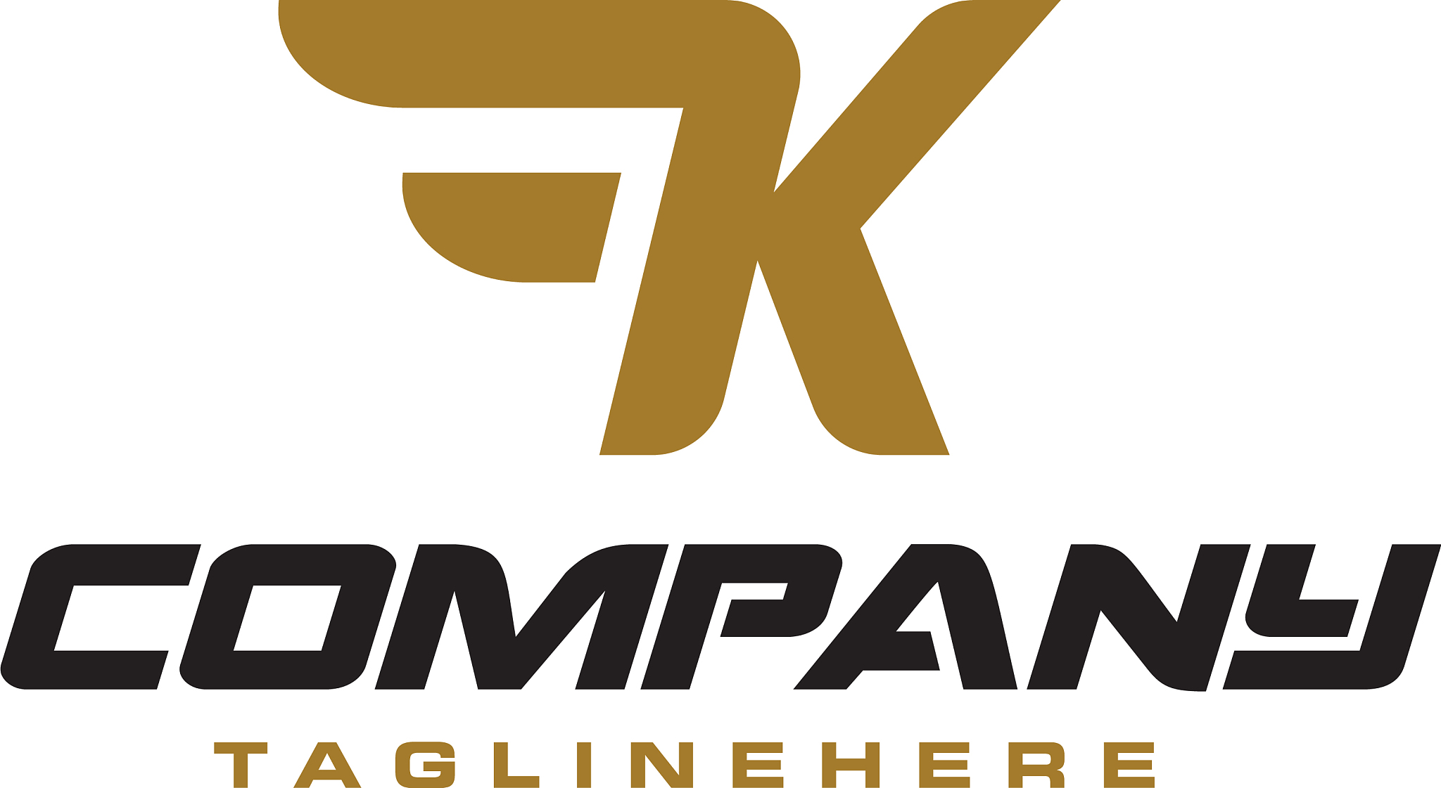 letter k logo with simple wings design element