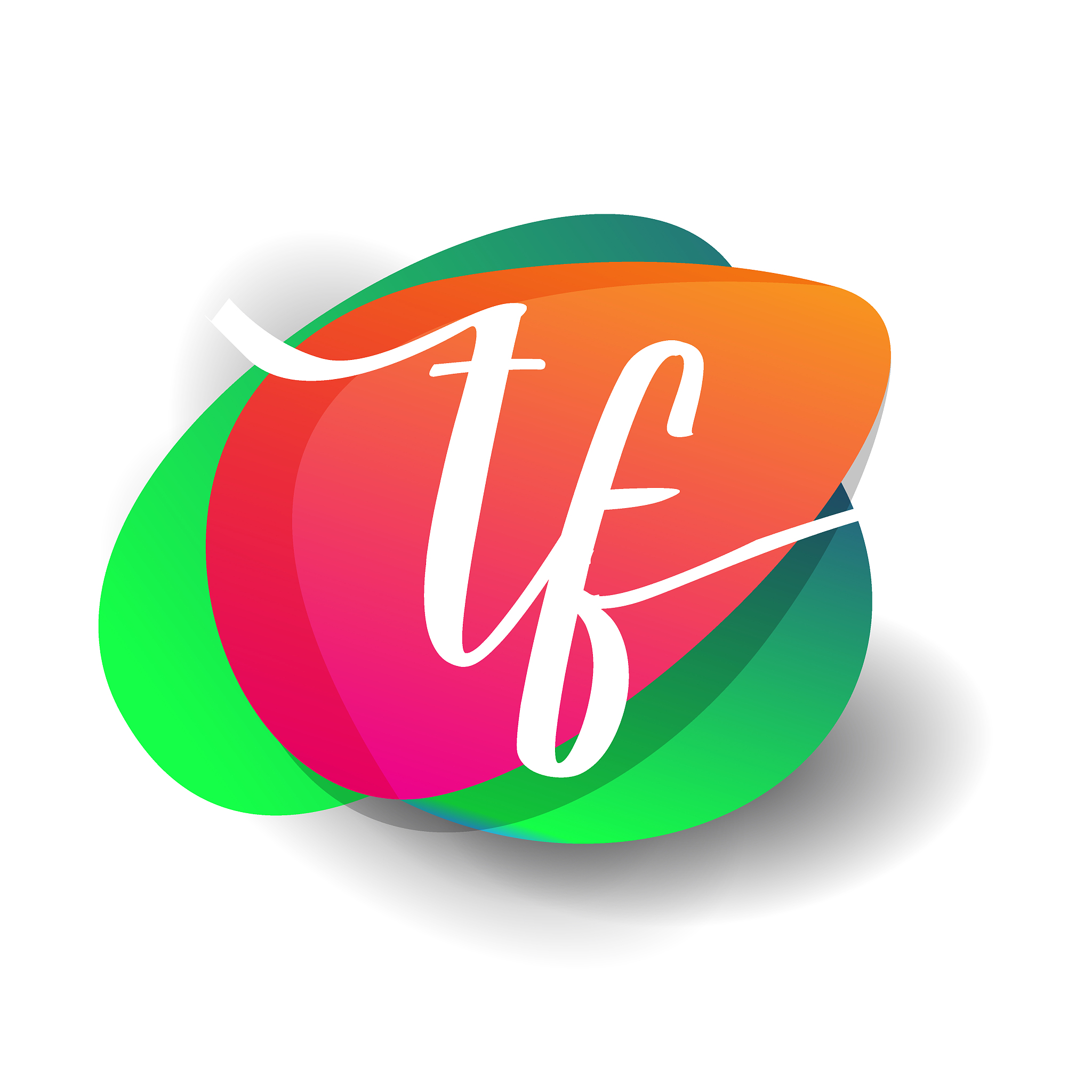 icon button with colorful splash and alphabet