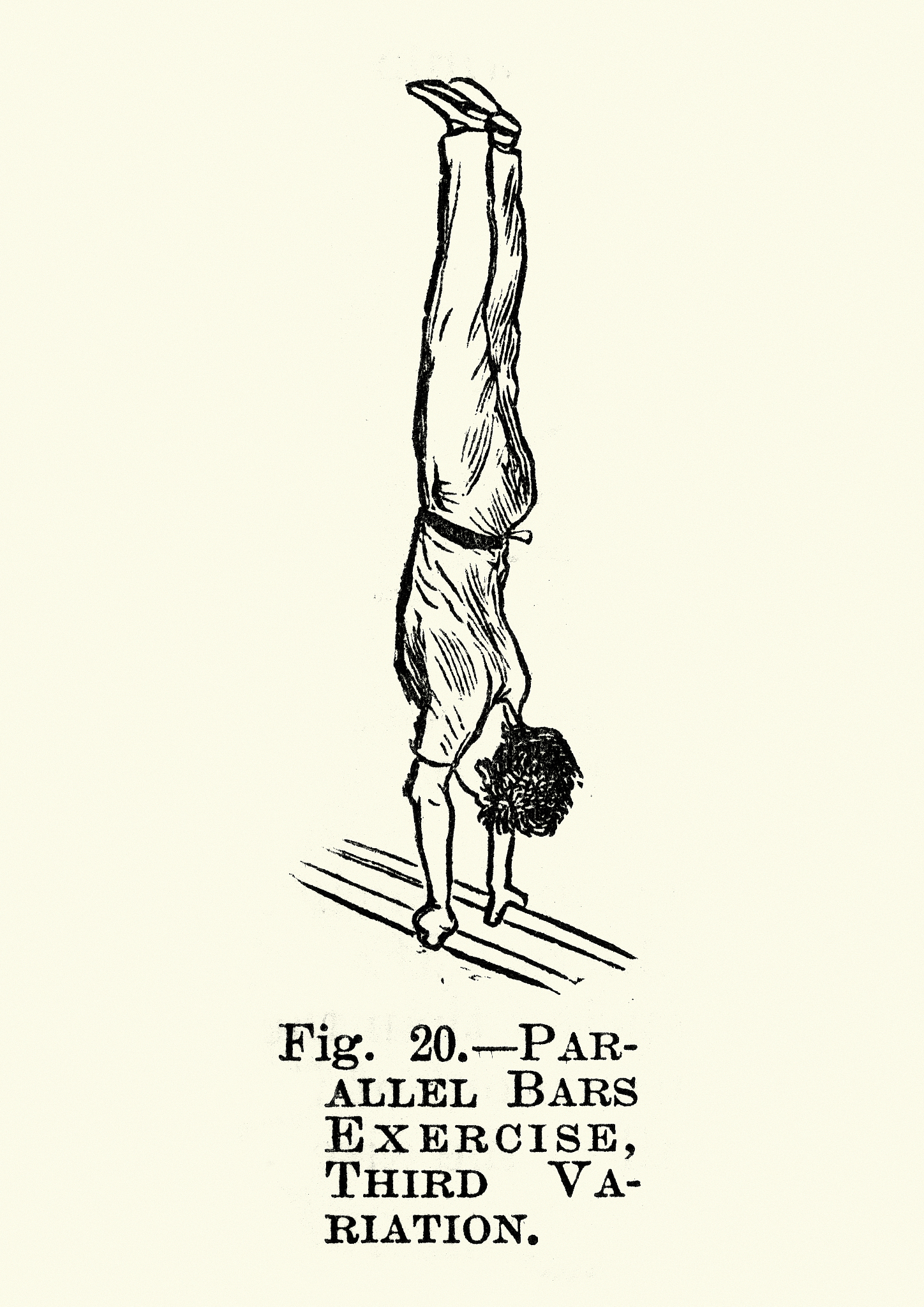 gymnastics, parallel bars, exercise third variation, victorian s