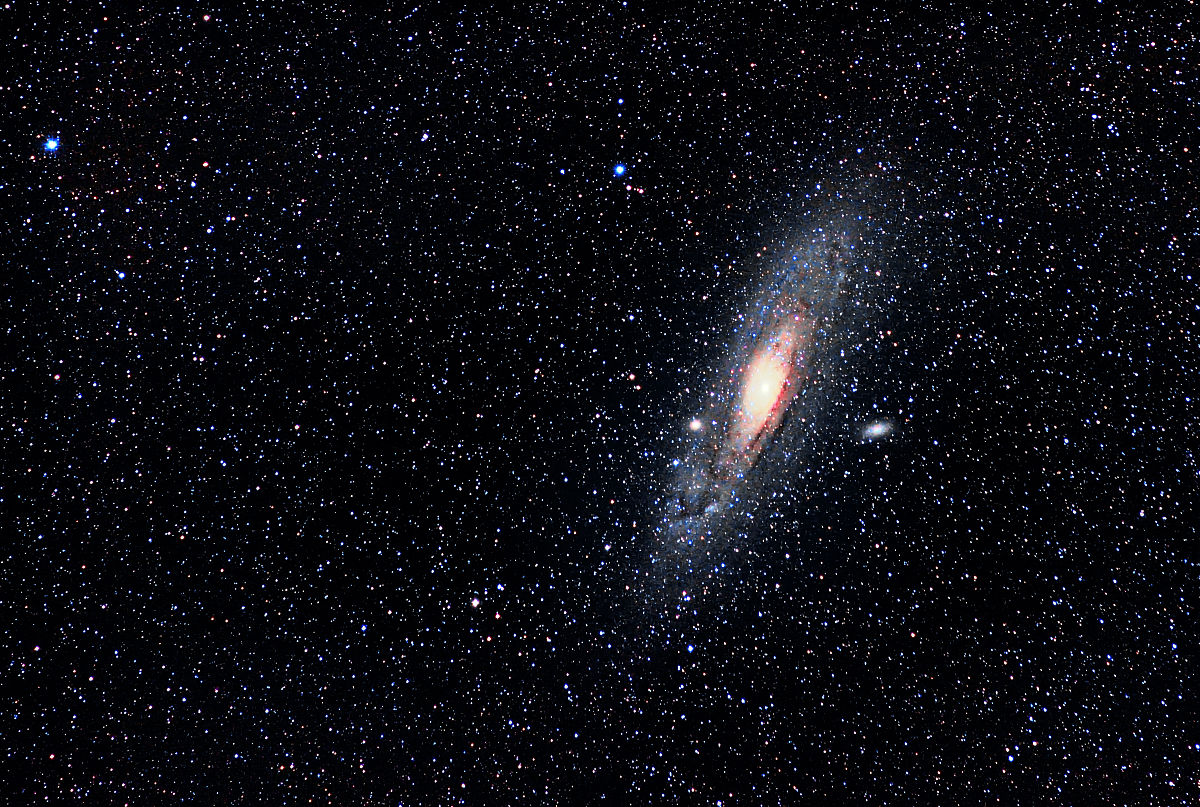 m110仙女座星系和满天繁星