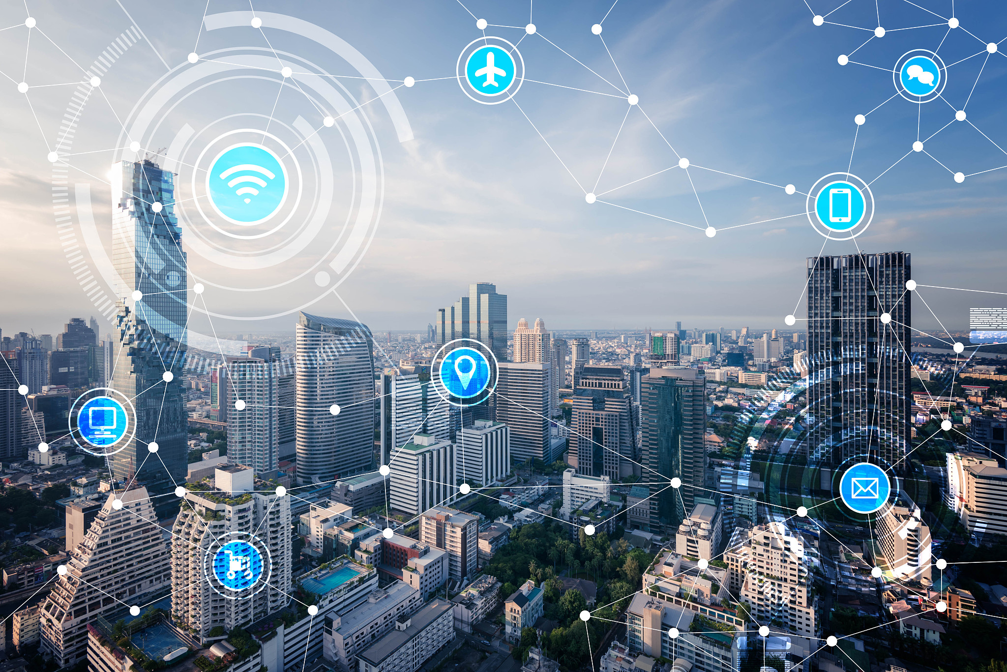smart city and wireless communication network, iot(internet of t