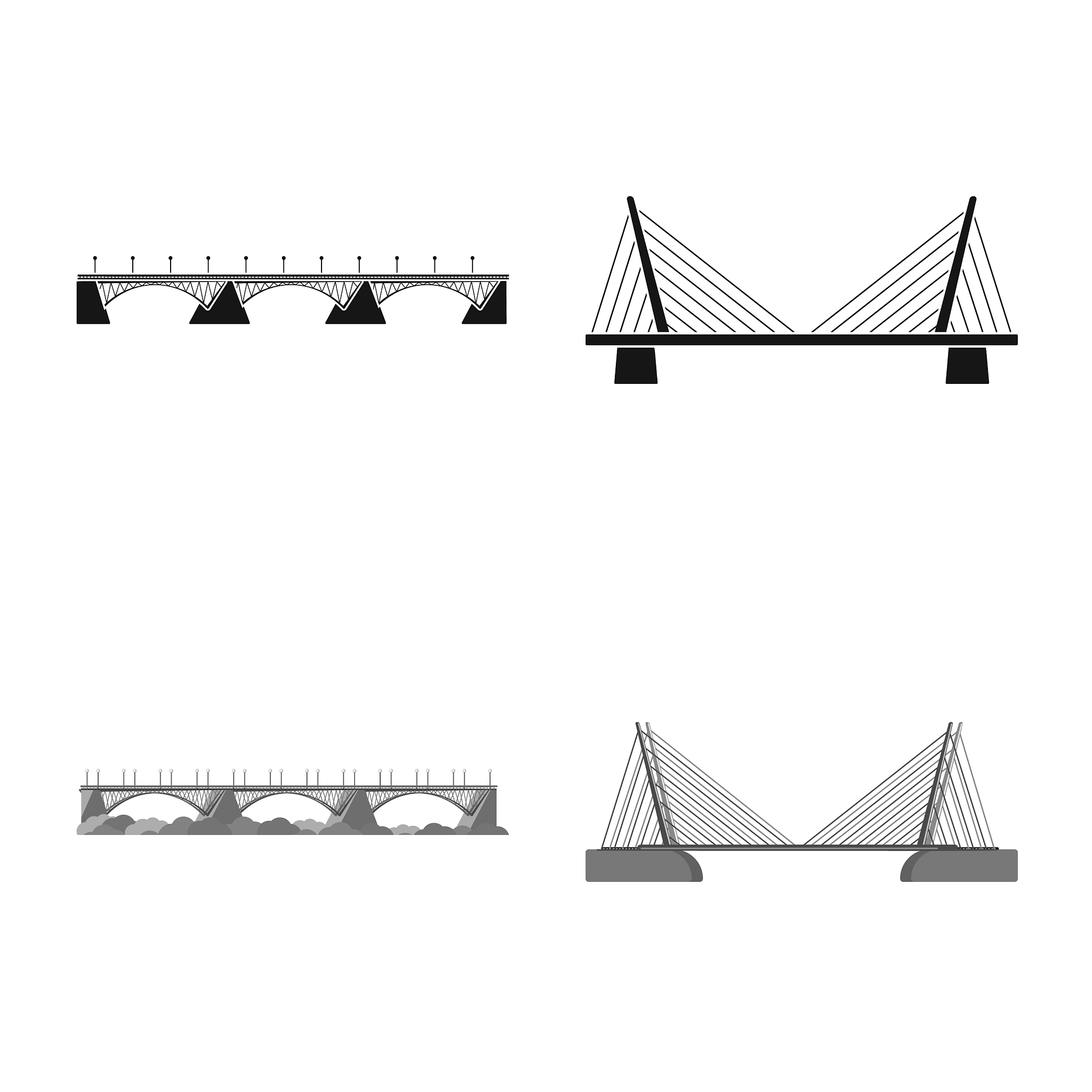 桥梁承载力计算公式详解：梁式、拱桥、悬索、斜拉桥