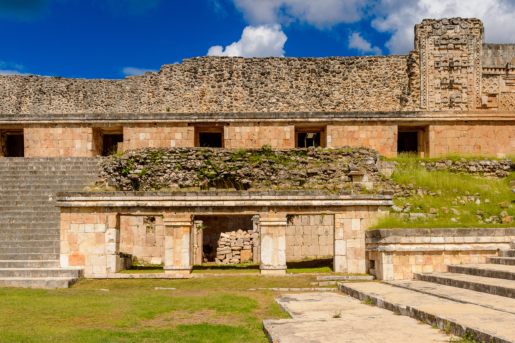 building of the nunnery, uxmal, an ancient maya city of the clas