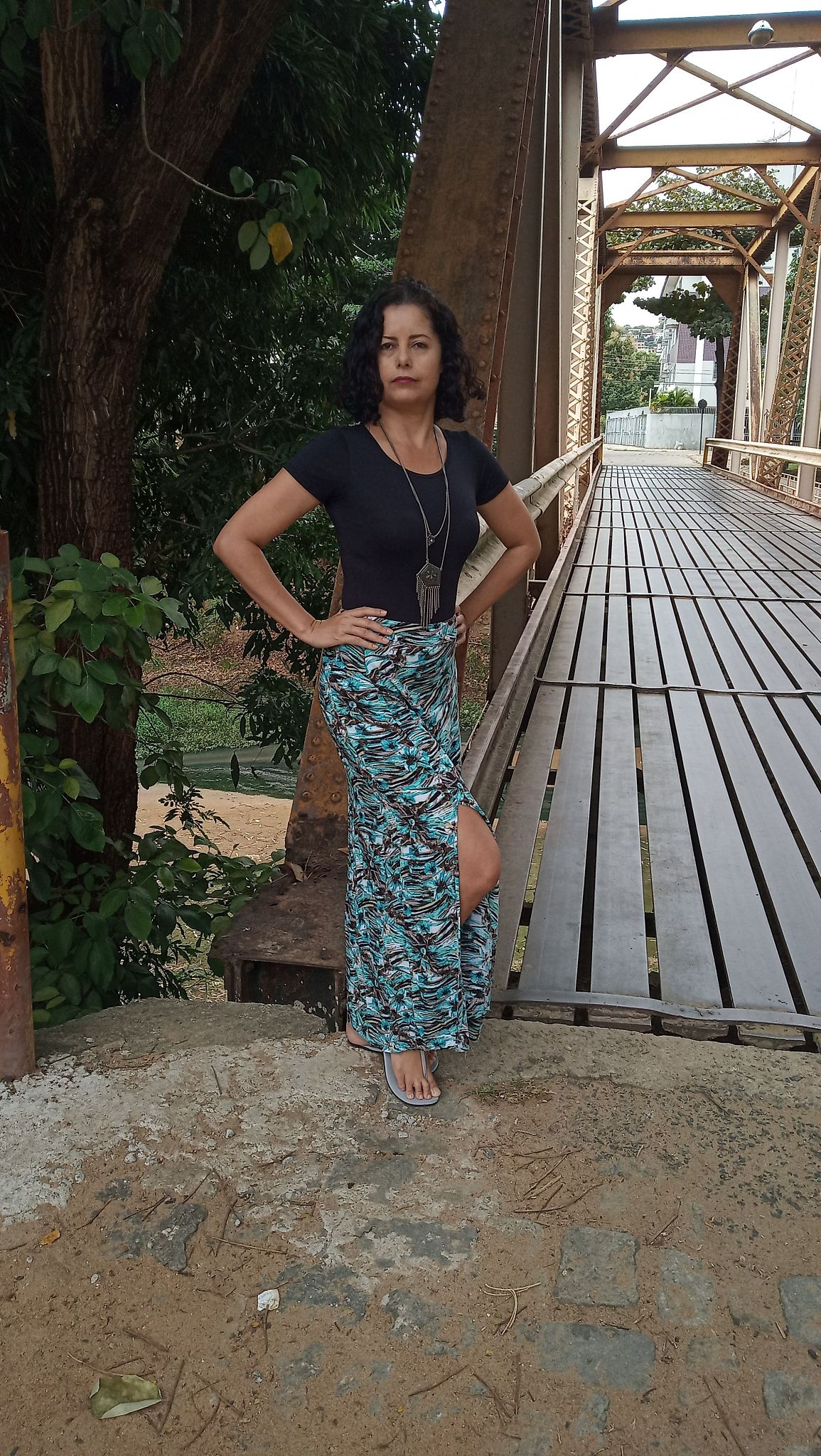 woman on the bridge