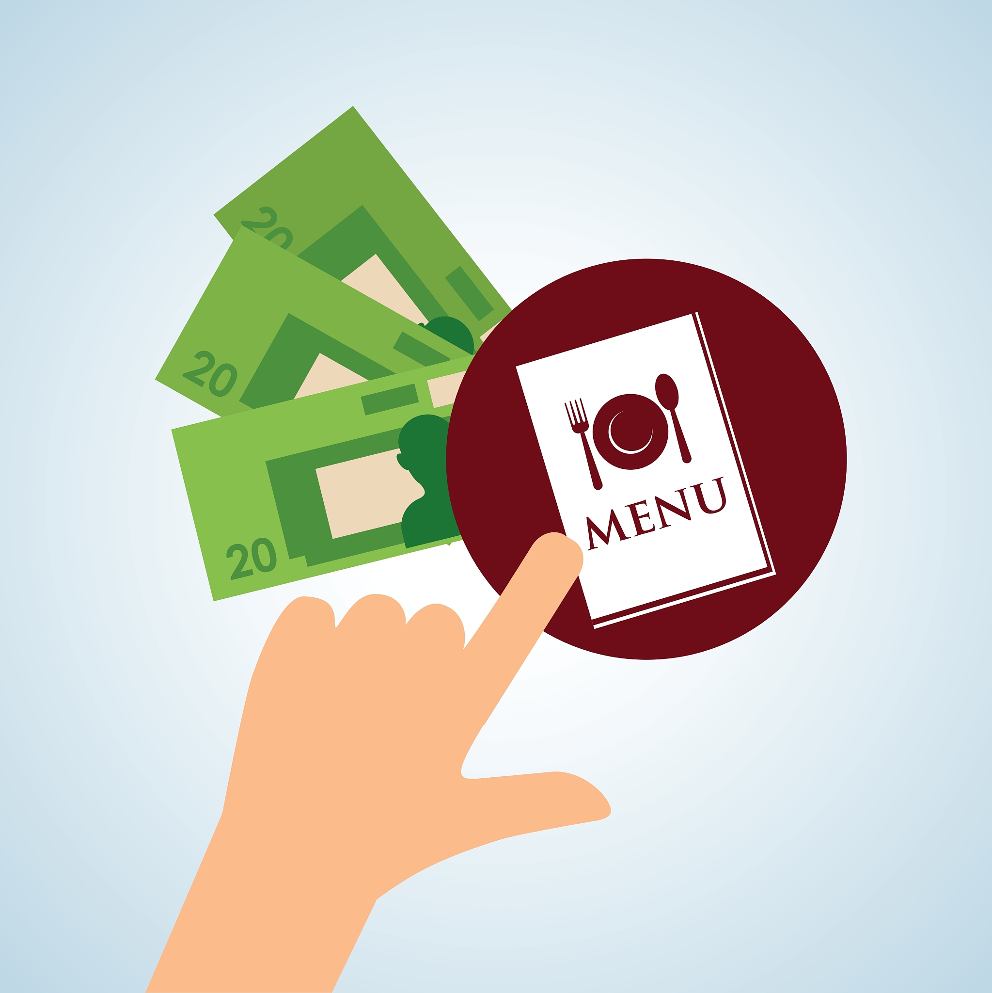 menu design bills icon restaurant concept