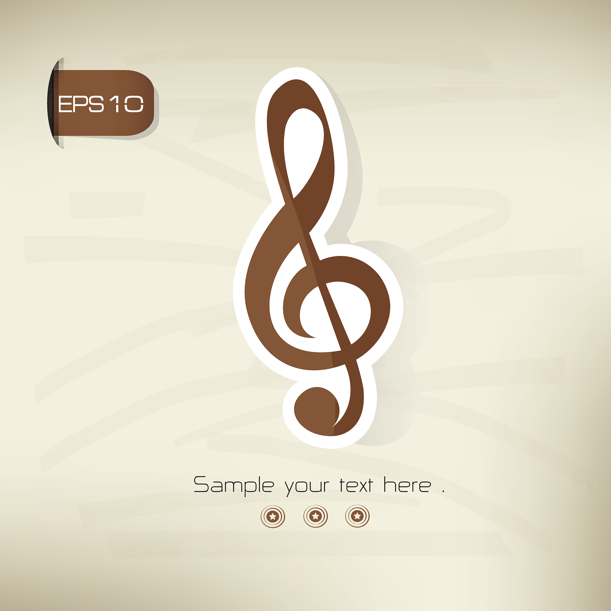 song design on brown background,clean vector
