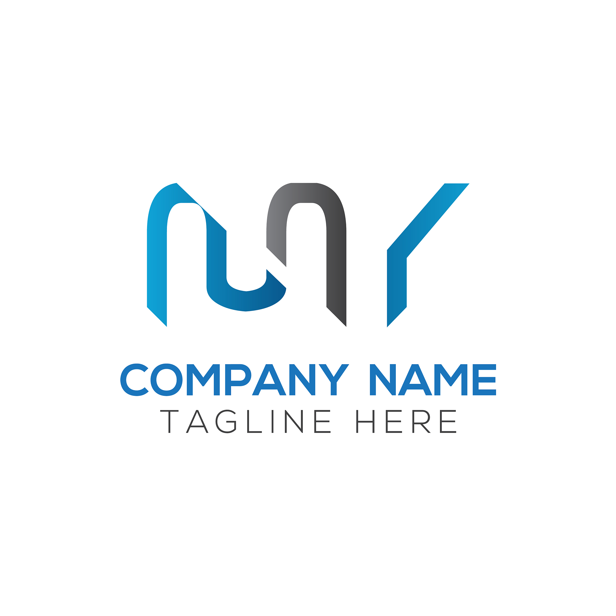 initial my letter logo design template abstract