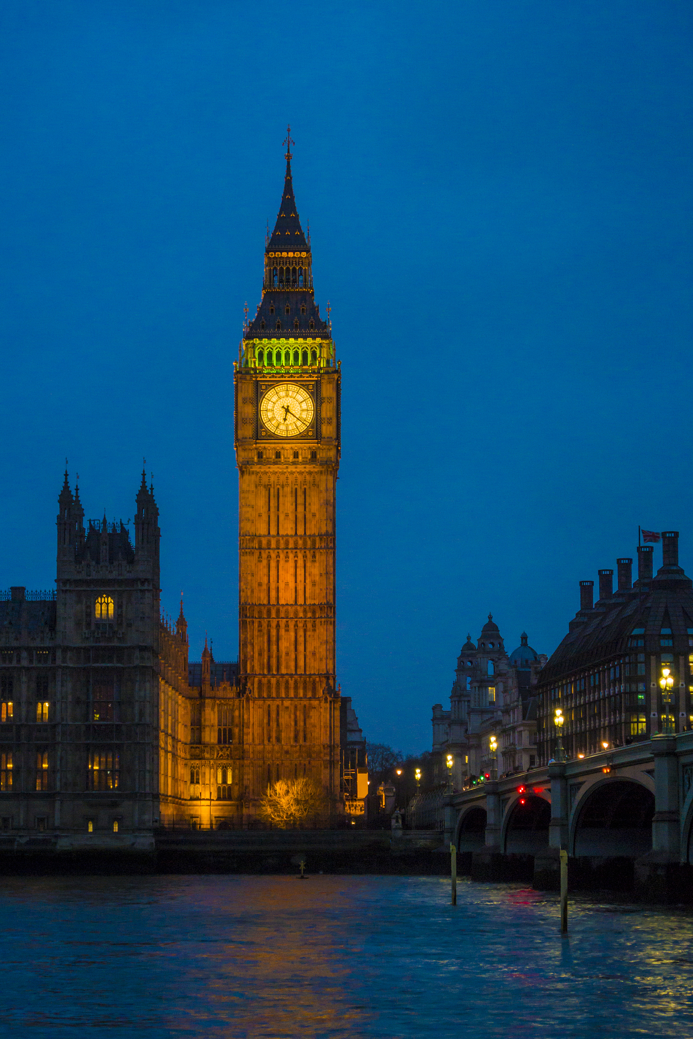 big ben at dusk