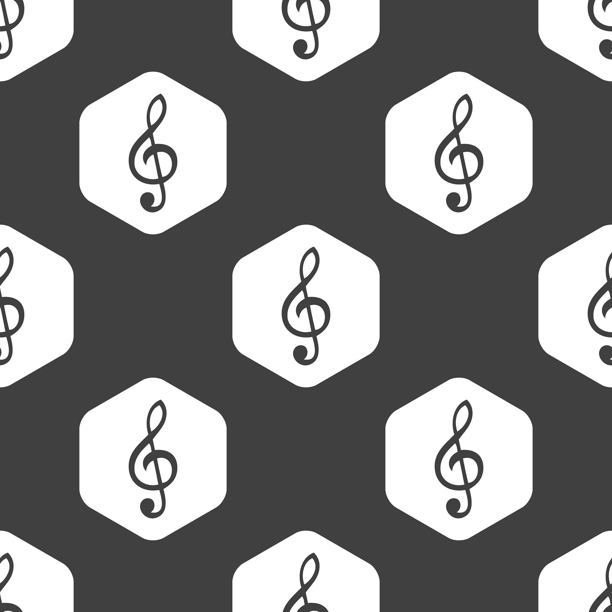 black hexagon music pattern