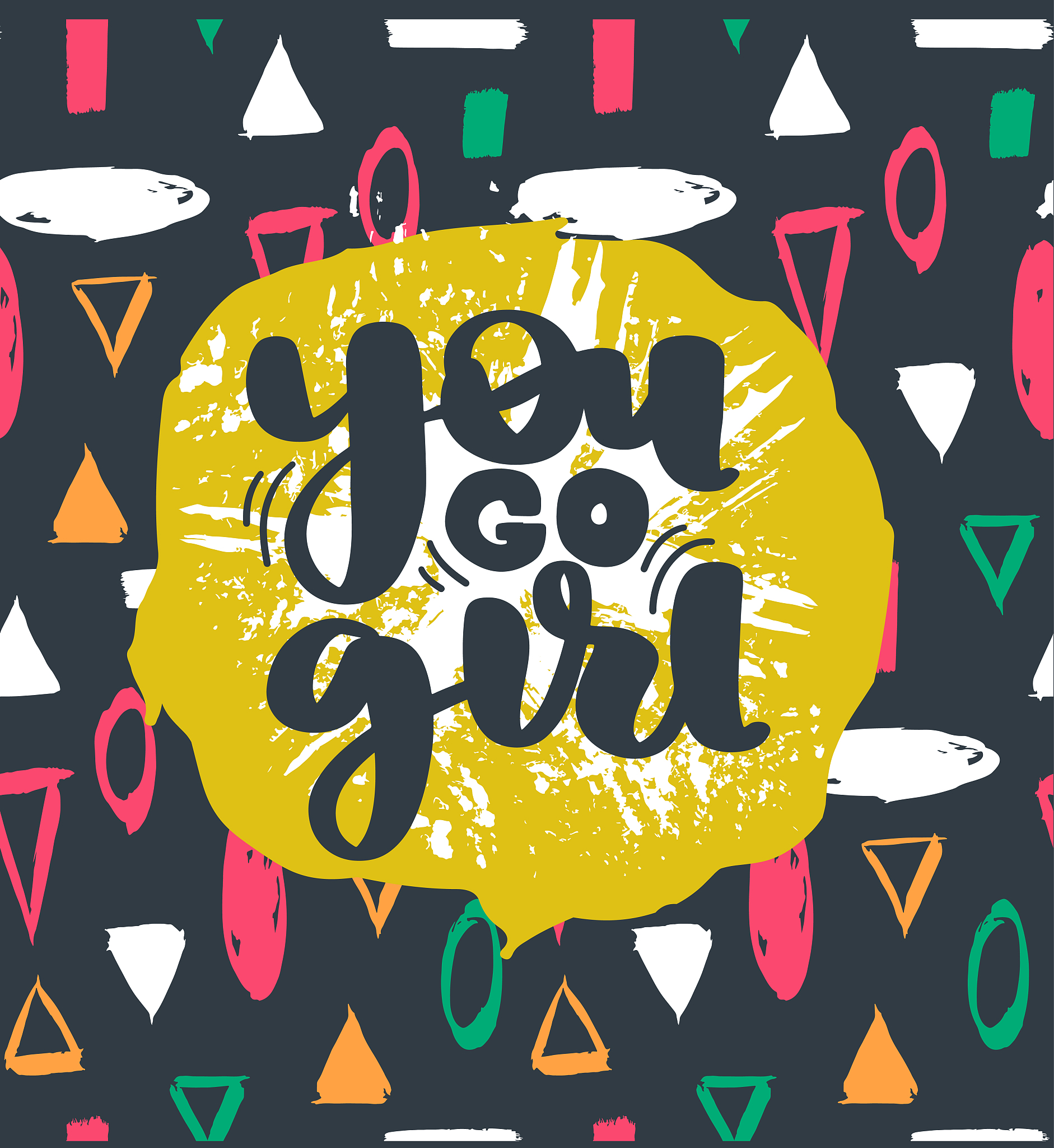 feminist vector inscription. woman motivational phrase, quote or