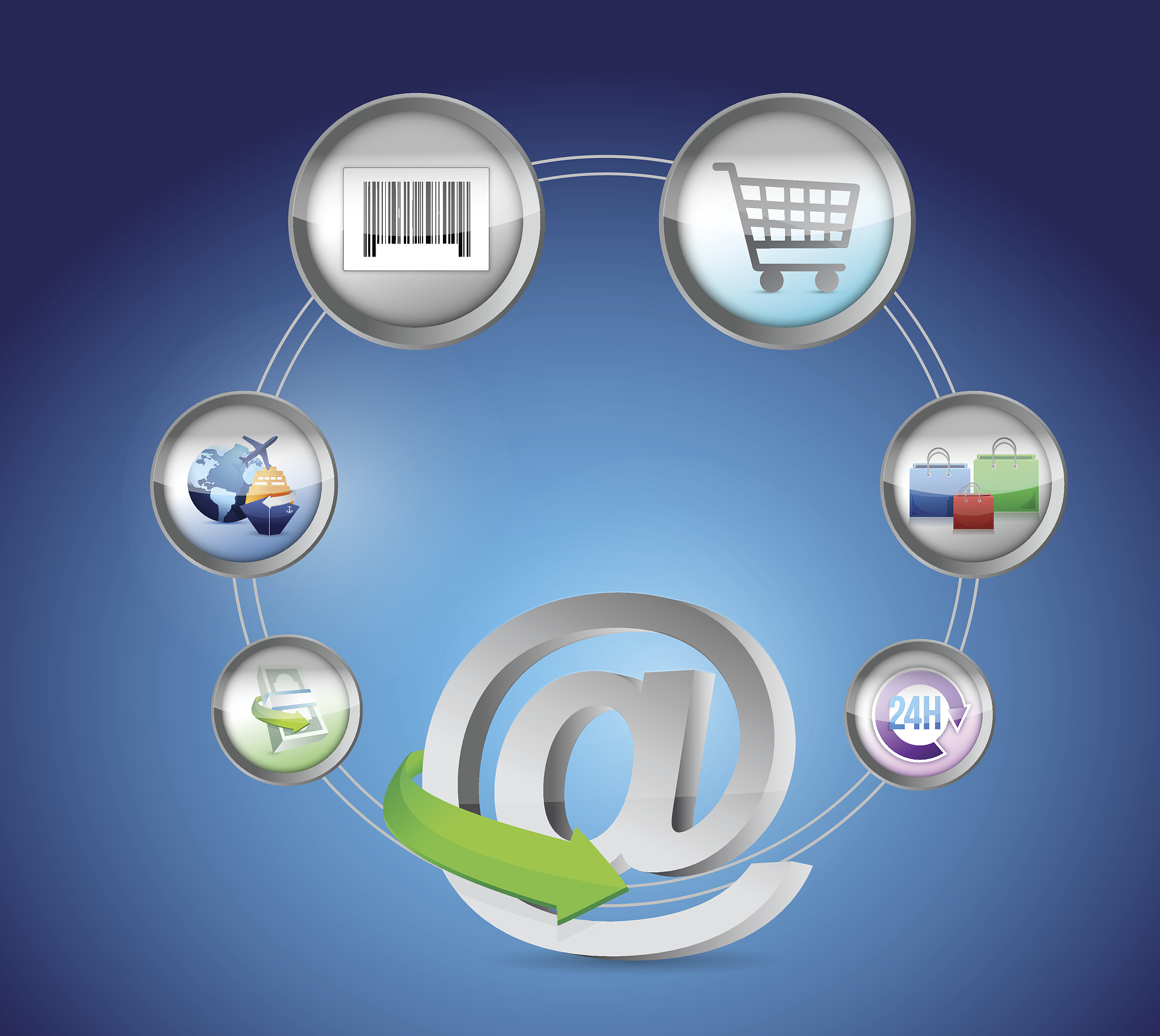 at e-commerce and online shopping concept
