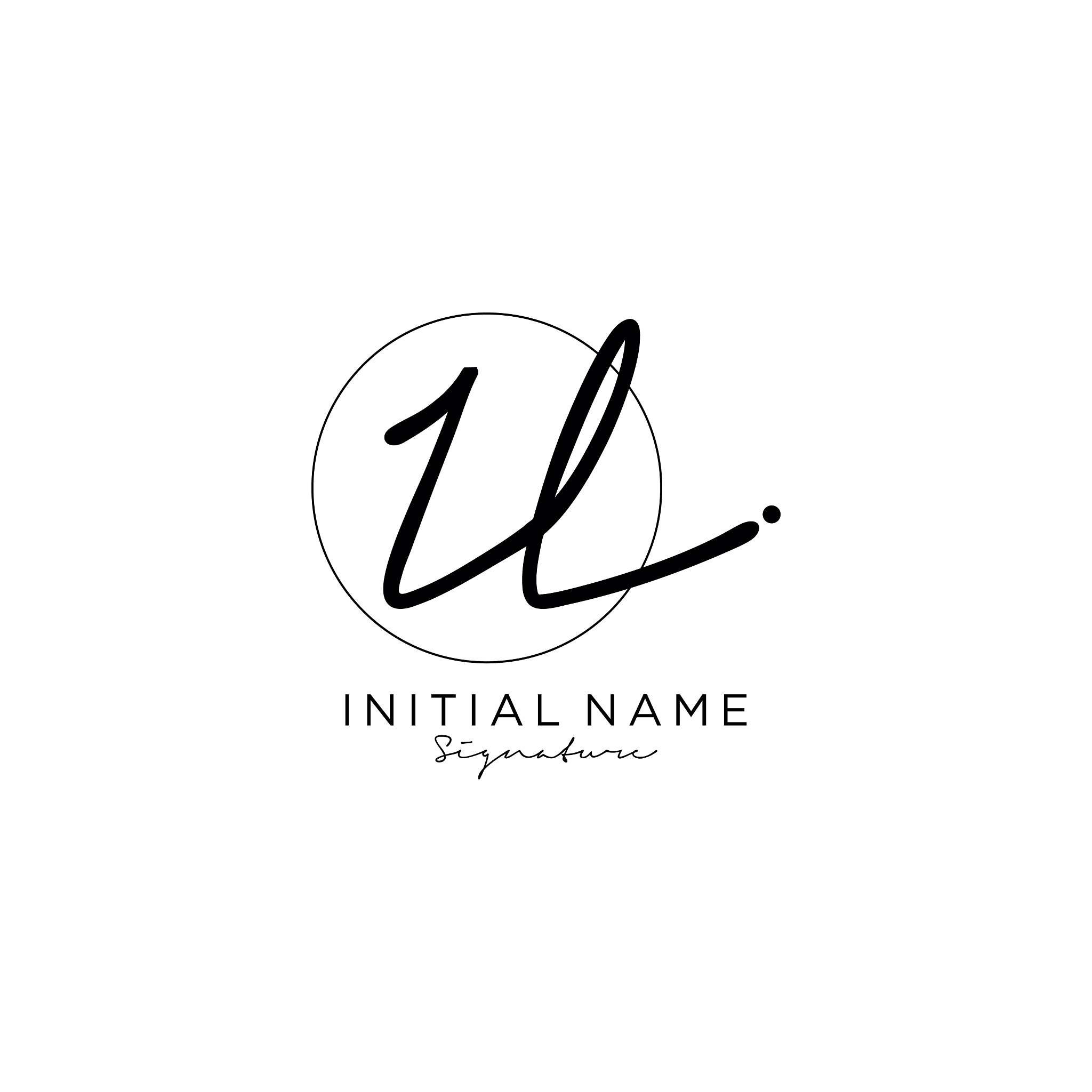 il initial handwriting logo design