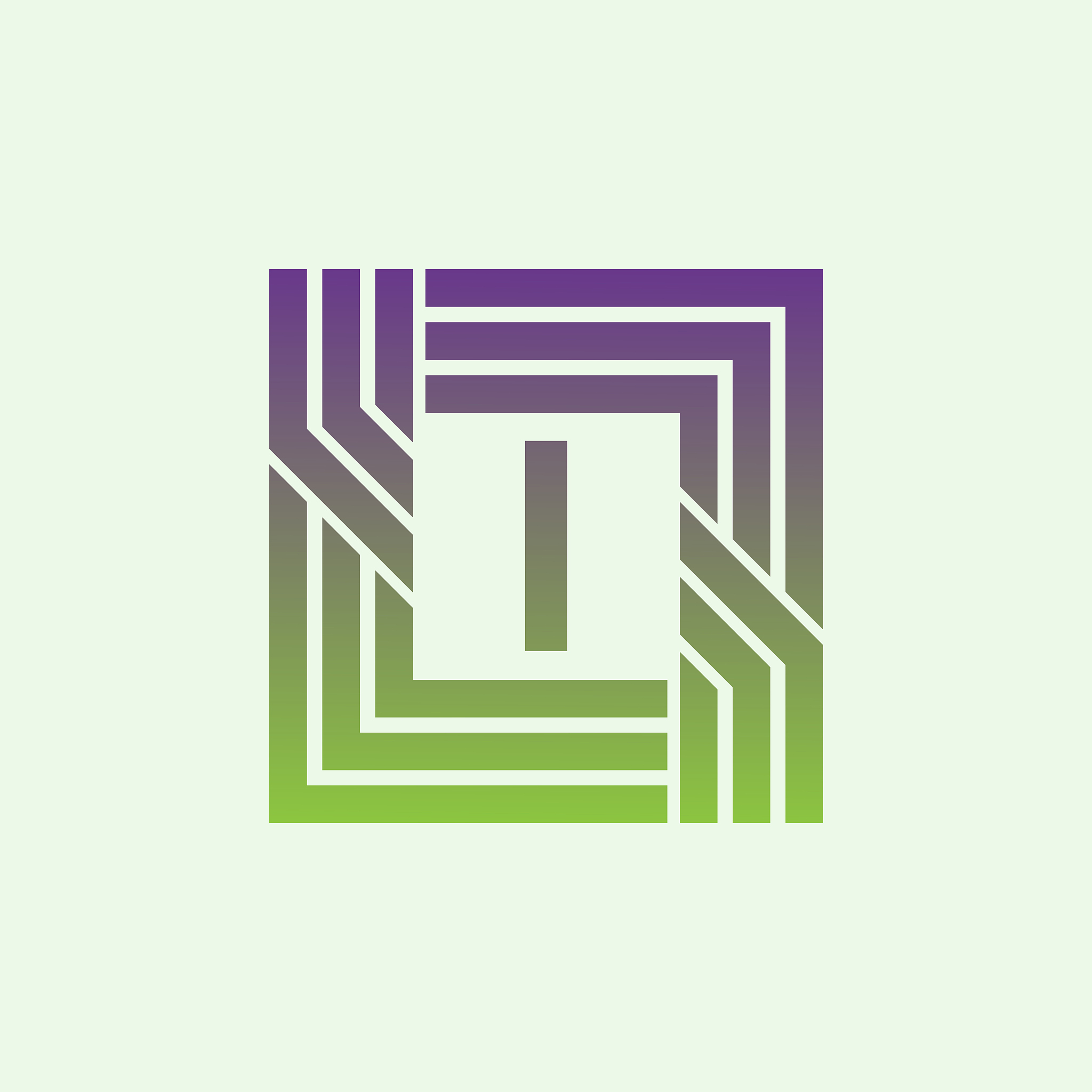 technology initial letter i icon design