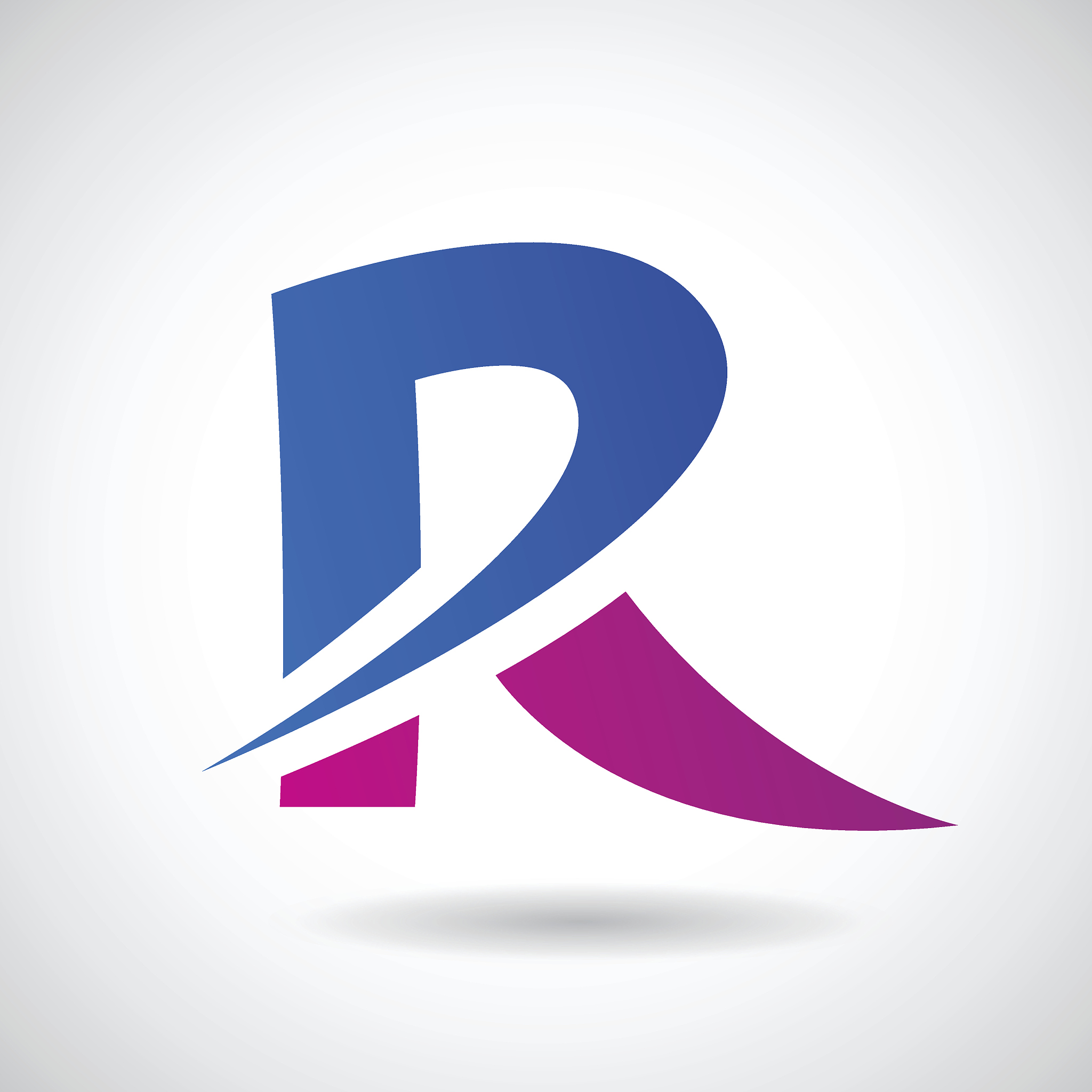 shape and icon of letter r, vector illustration