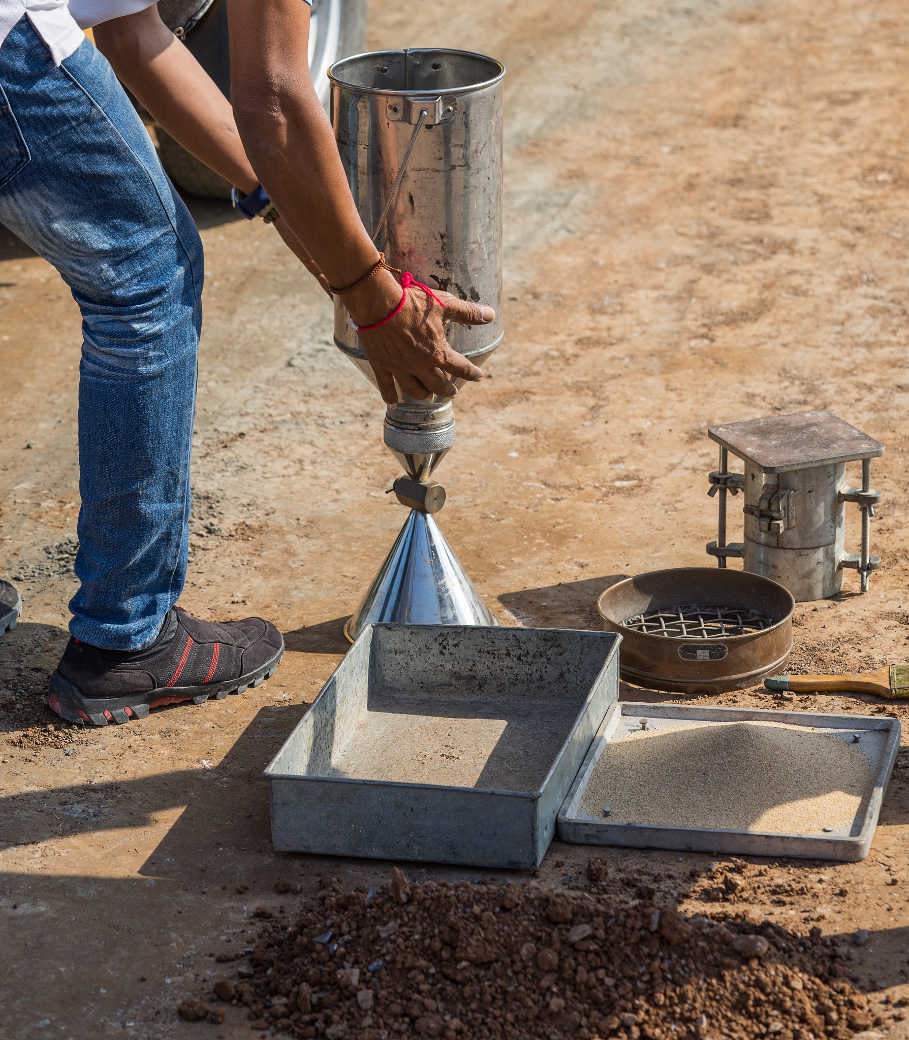 灌砂法测压实度所用的工具