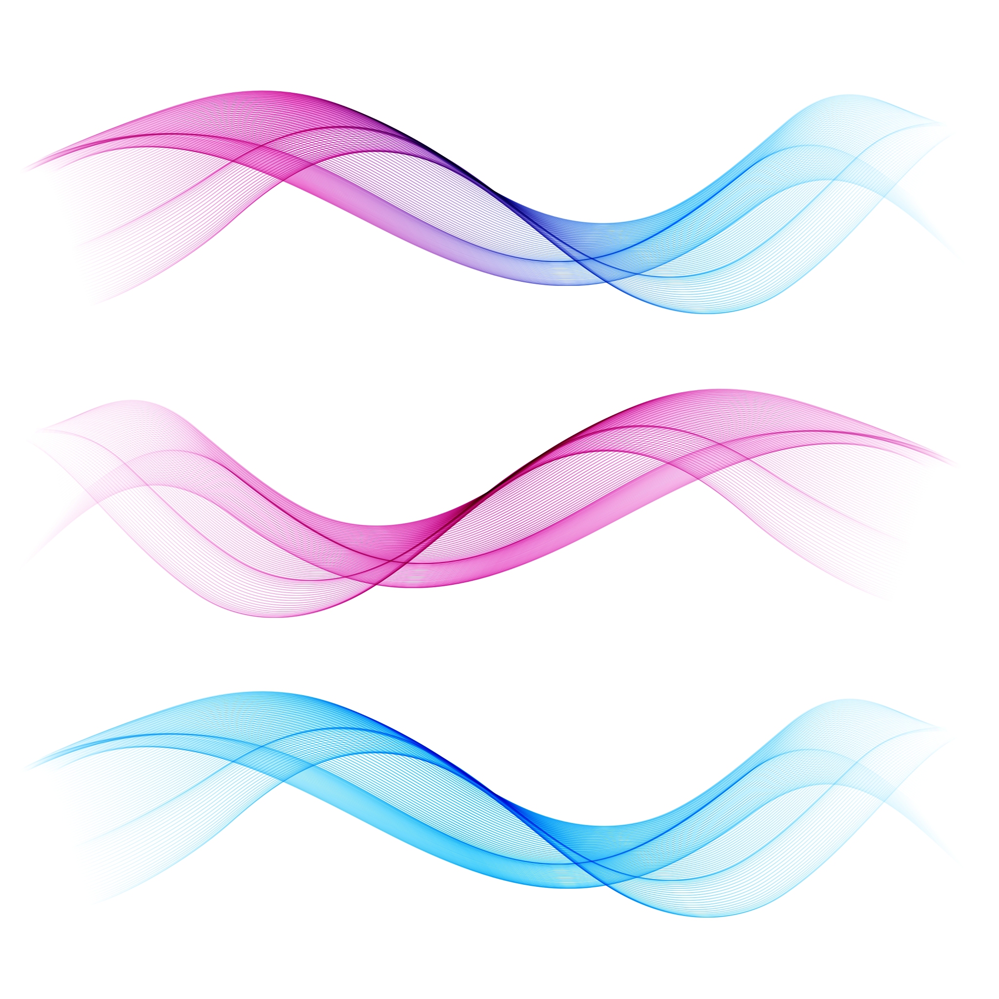 set of blend abstract wave
